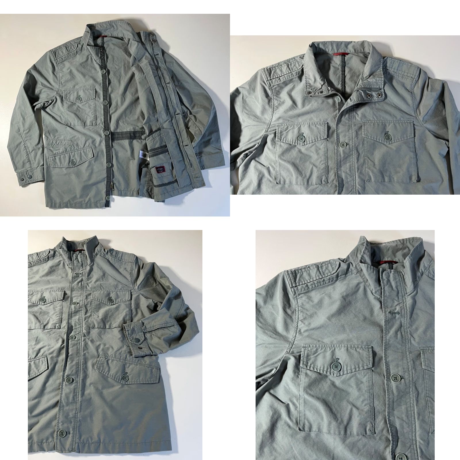 UNTUCKit VINTAGE UNTUCKit Men's Vintner Field Jacket 40865 XL Gray Canvas Cotton Blend Lightweight Pockets Casual Fall/Spring Mens Jacket Size US XL / EU 56 / 4 - 8 Thumbnail