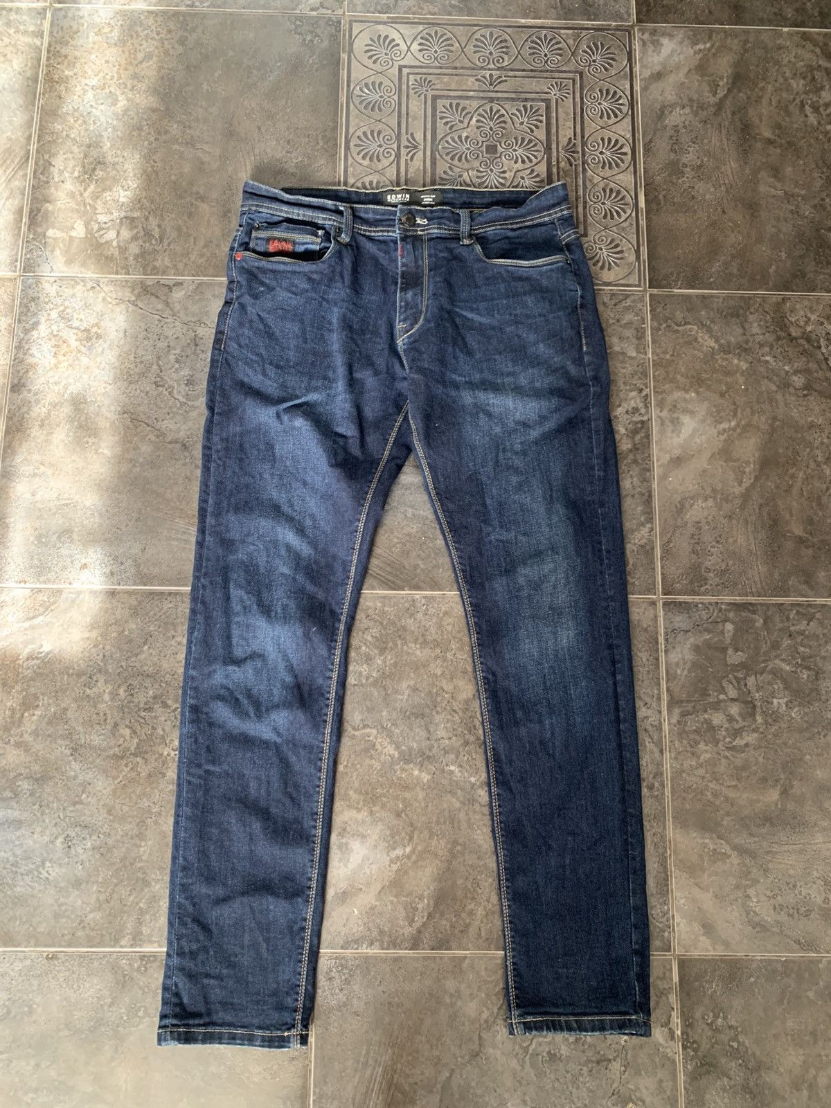Edwin × Japanese Brand × Vintage Edwin Stretch Slim Jeans Japanese denim pants Size US 34 / EU 50 - 1 Thumbnail