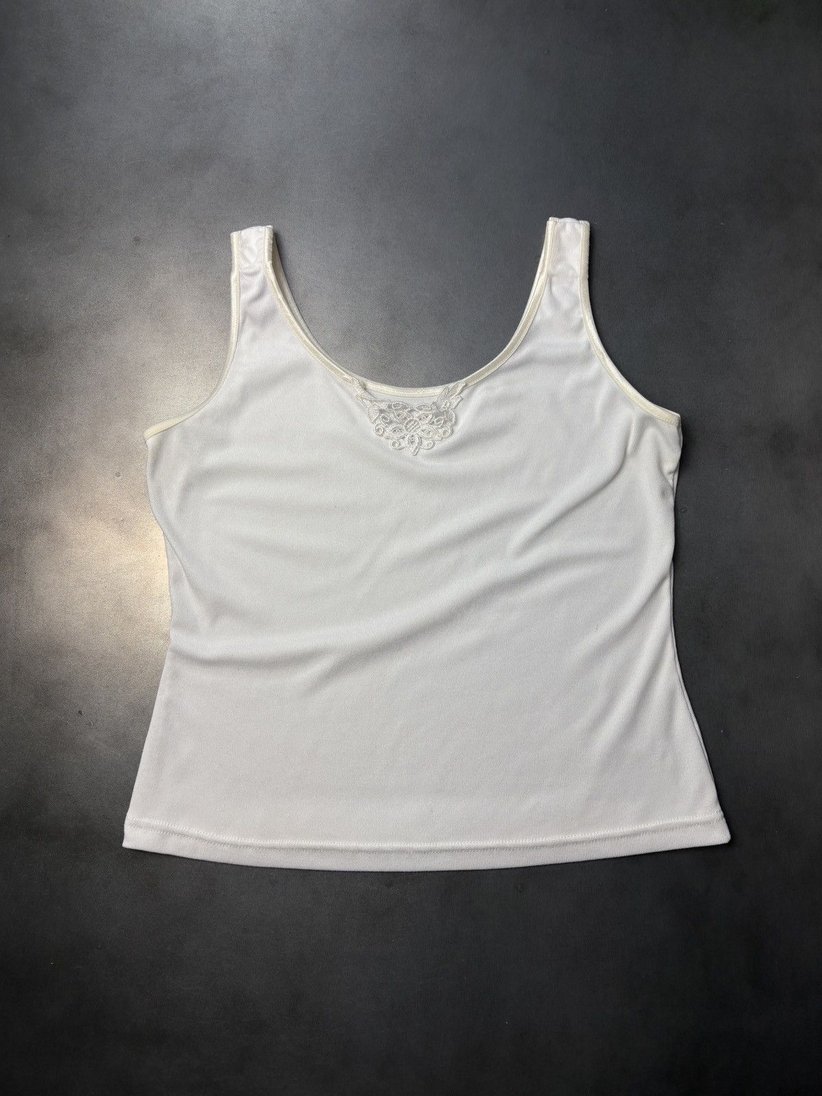 Vintage Y2K Vintage Tank Top Lace Trim Sleeveless Vest Shirt 2000s Size S / US 4 / IT 40 - 7 Thumbnail