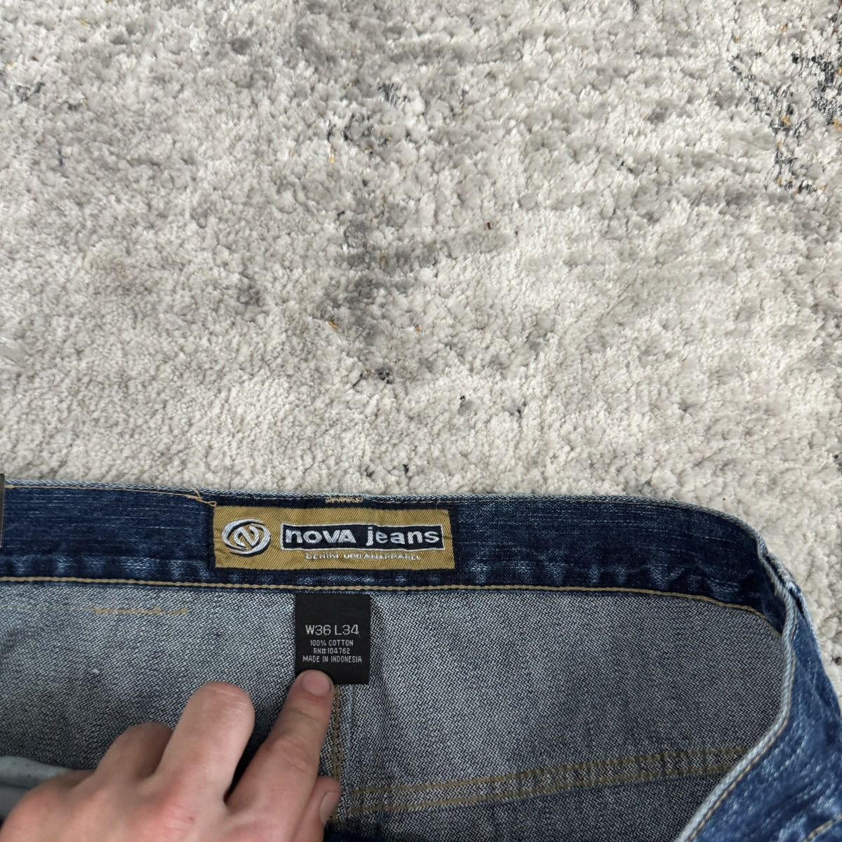 JNCO × Southpole × Vintage Vintage Y2K NOVA baggy EBT food stamp cross print jeans Size US 36 / EU 52 - 5 Thumbnail