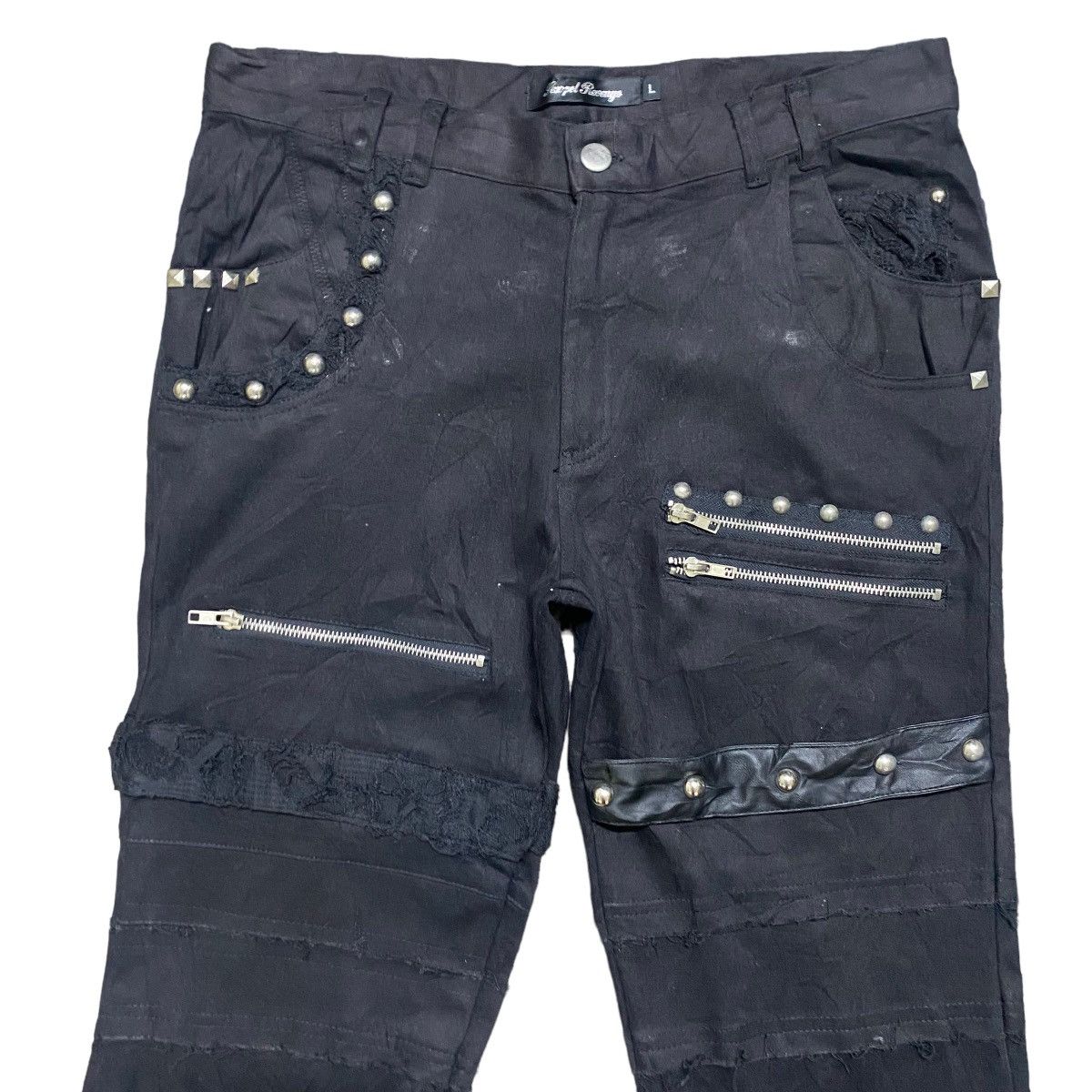Sex Pot ReVeNGe Sexpot Revenge Bondage Pants' The Brain Is Invaded' Size US 33 - 3 Thumbnail