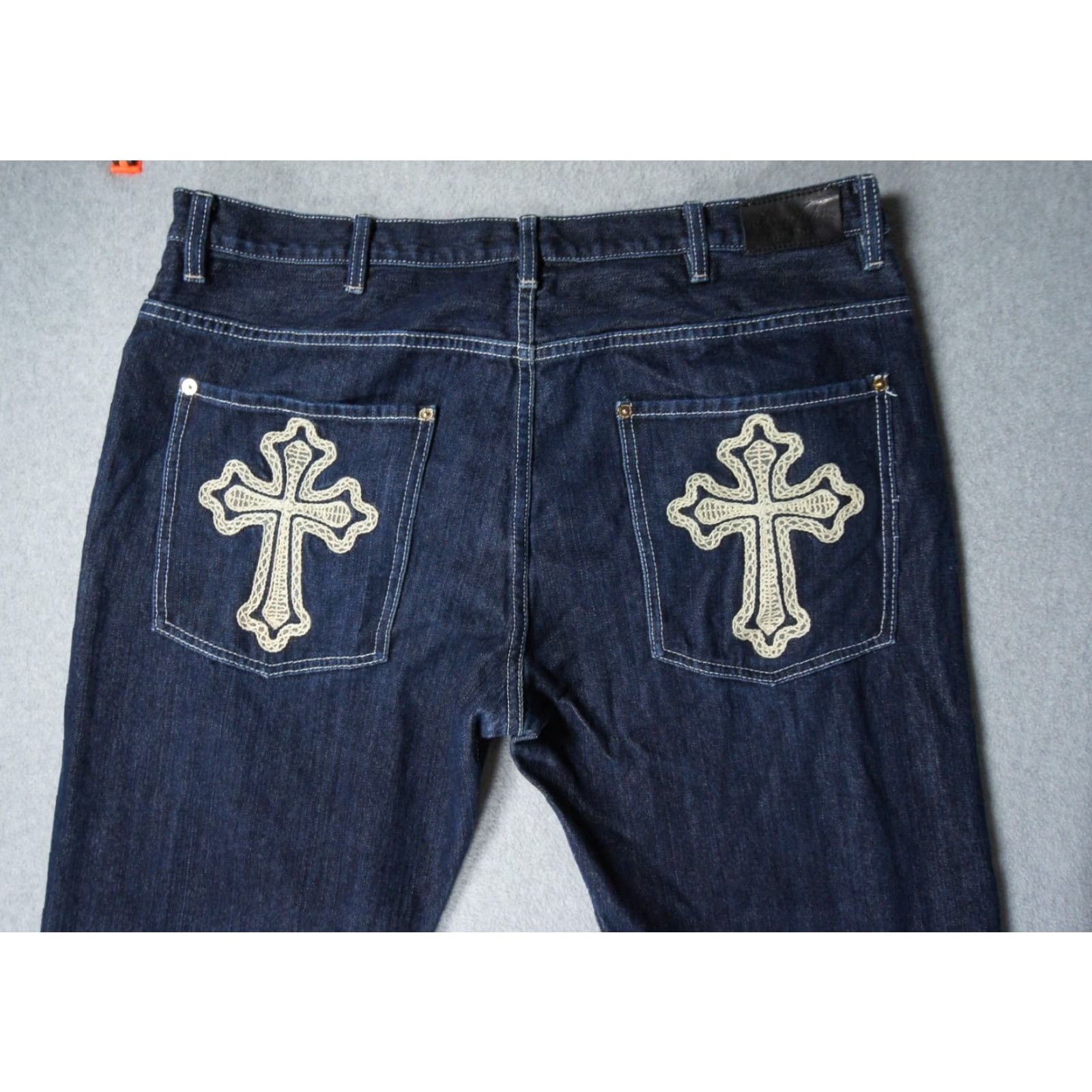 Sean John Sean John Jeans 40x32 Denim Baggy 5-Pocket Mens Blue Hip Hop Y2K Cross Distressed Vintage: No Size US 40 / EU 56 - 2 Thumbnail