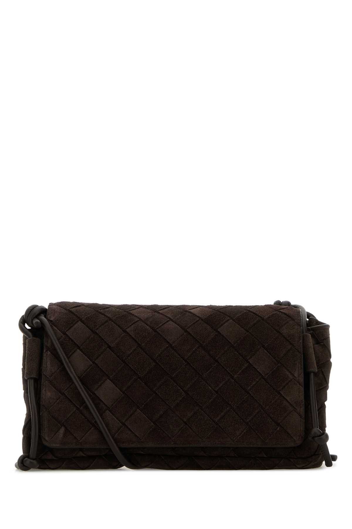Bottega Veneta Dark Brown Suede Notturno Crossbody Bag Size ONE SIZE - 1 Thumbnail