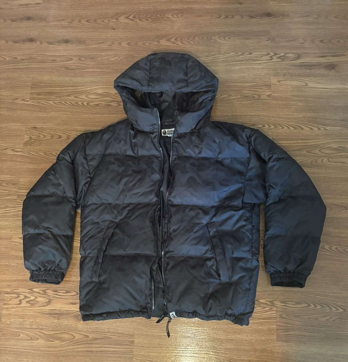 Bape BAPE solid camo Jacquard down puffer jacket Size US M / EU 48-50 / 2 - 1 Thumbnail