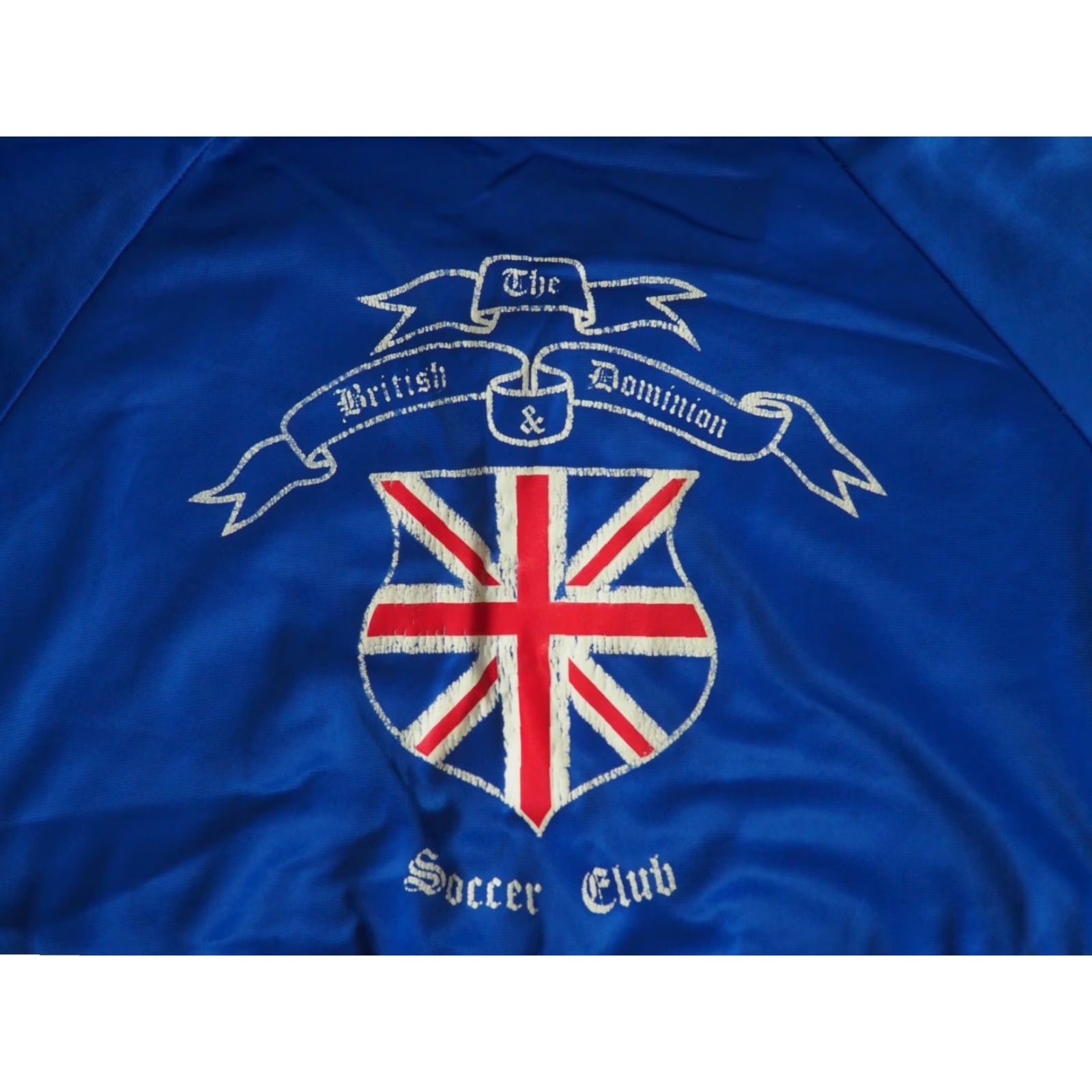 Vintage VTG 80s British Dominion Soccer Club Union Jack Blue Zip Track Jacket Mens M Size US M / EU 48-50 / 2 - 5 Thumbnail