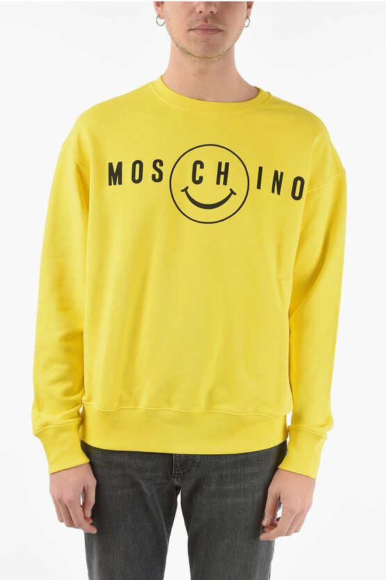 Moschino o1y0225 Logo Crewneck Sweatshirt in Yellow Size US S / EU 44-46 / 1 - 1 Thumbnail