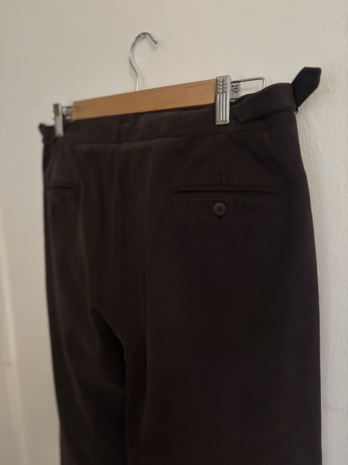 Stoffa Stoffa Double Pleat Trouser in Peached Cotton Size US 31 - 4 Thumbnail
