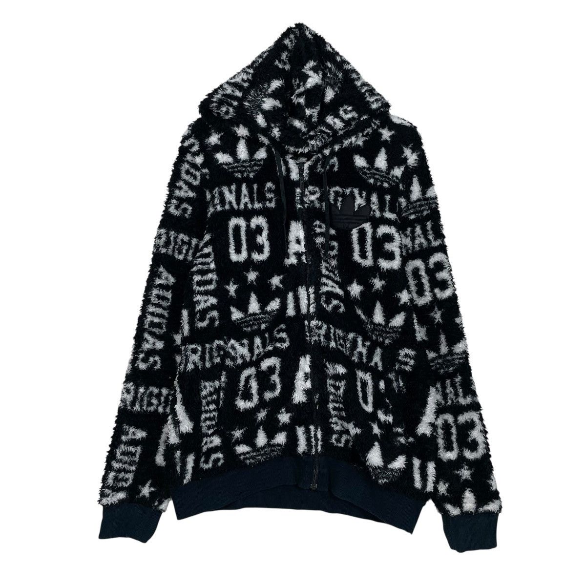 Adidas Adidas Fullprint Fleece Zipper Hoodie Size US M / EU 48-50 / 2 - 1 Thumbnail