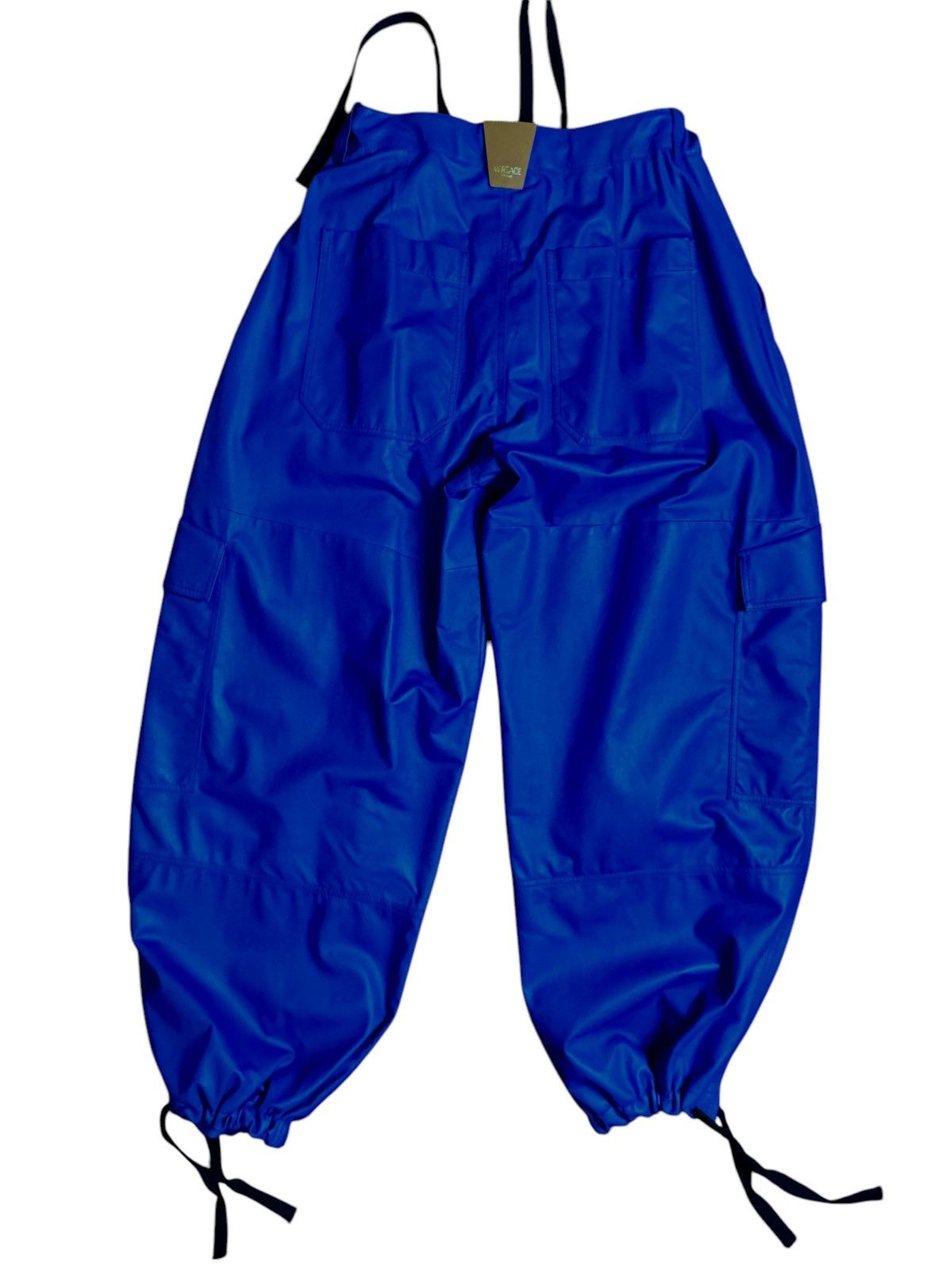 Versace Versace Leather Cargo Pants - Electric Blue Size US 33 - 12 Thumbnail