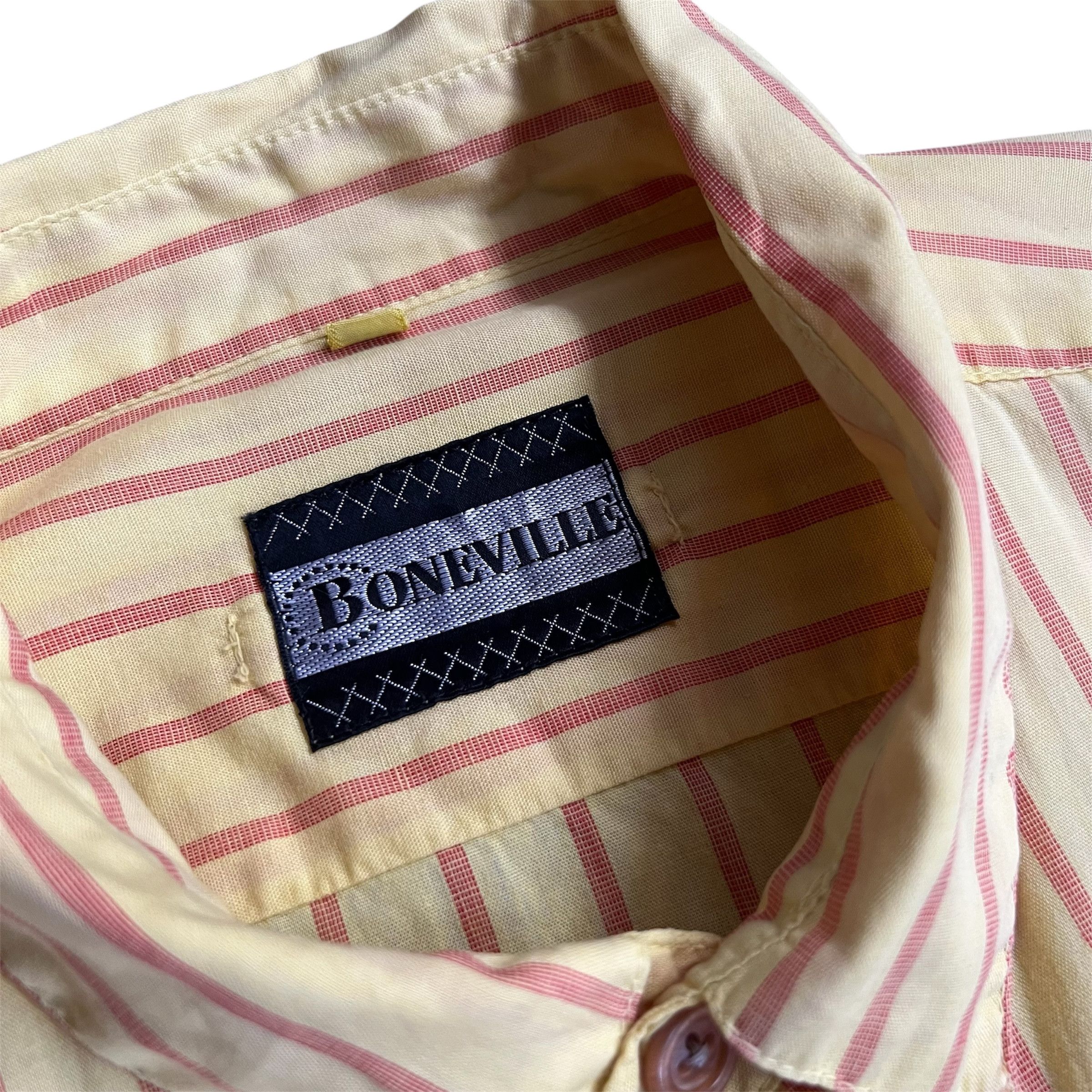 Massimo Osti 1990’s Boneville by Massimo Osti Stripe Button up Shirt Size US L / EU 52-54 / 3 - 4 Thumbnail