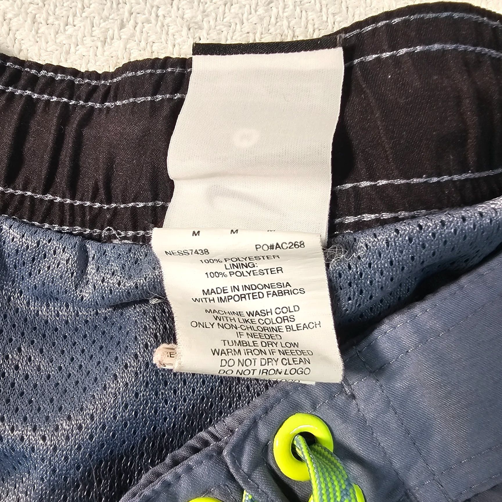 Nike Nike Geometric Print Swim Trunk Board Shorts Mens Light Dark Blue M Size US 31 - 3 Thumbnail