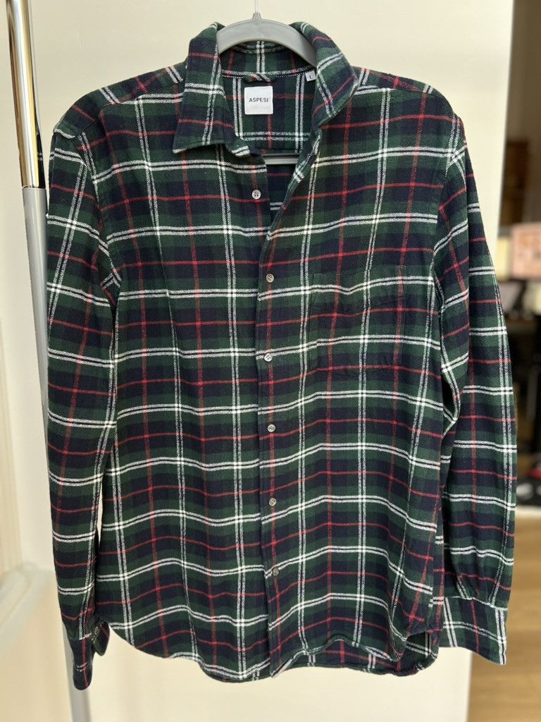 Aspesi Aspesi Green Flannel Size US L / EU 52-54 / 3 - 1 Thumbnail