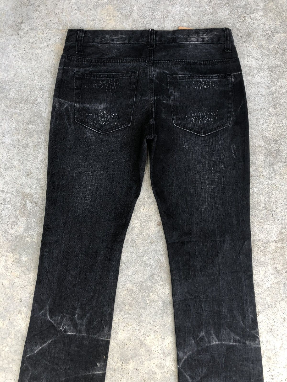 Who Decides War Philsdox Flared Jeans Bootcut Distressed Size US 31 - 10 Thumbnail