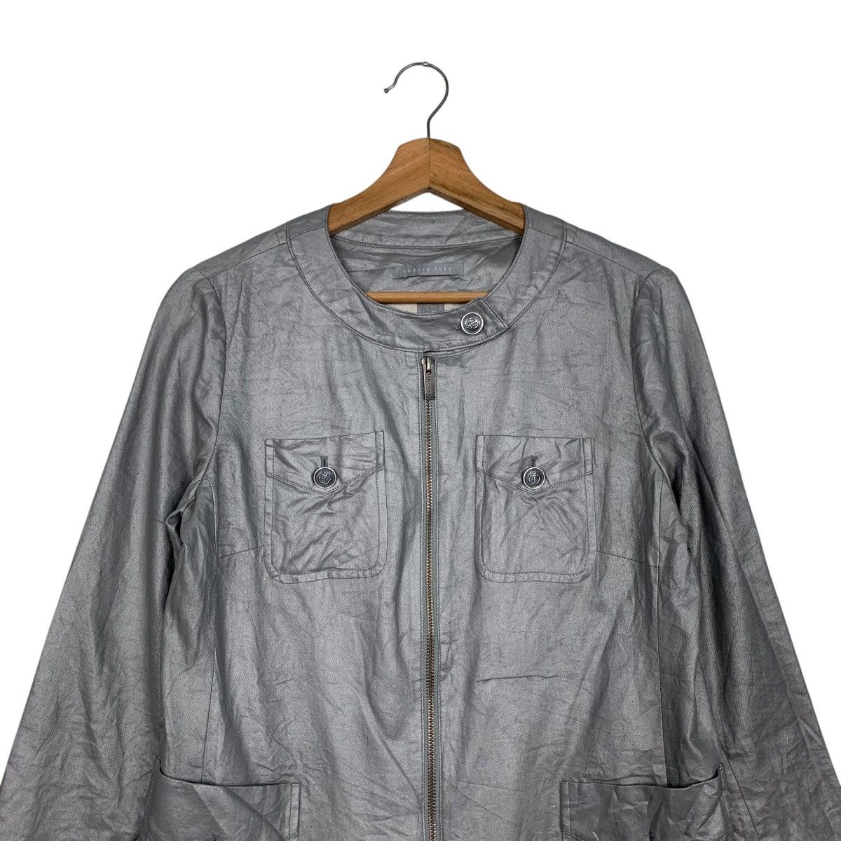 Theory THEORY LUXE Silver Grey Linen Jacket #2804-C127 Size M / US 6-8 / IT 42-44 - 2 Thumbnail