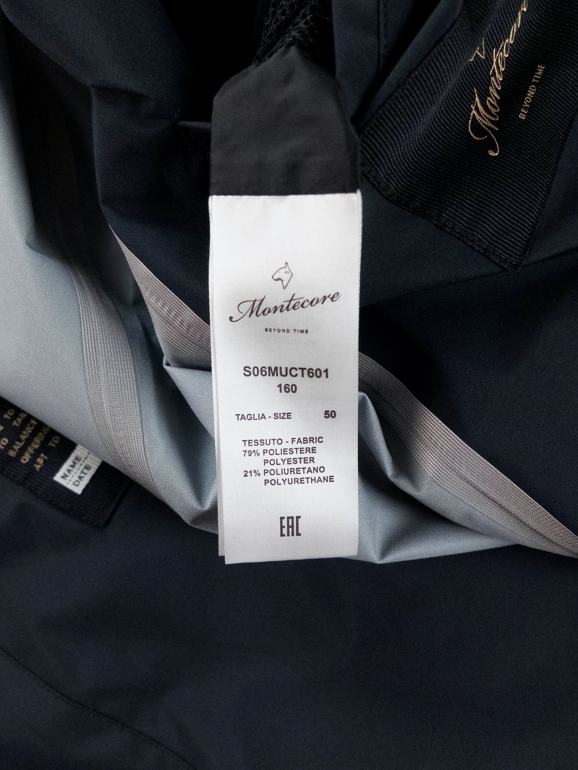 Montecore MONTECORE Italy dark blue hooded nylon coat jacket Large Size US L / EU 52-54 / 3 - 11 Thumbnail