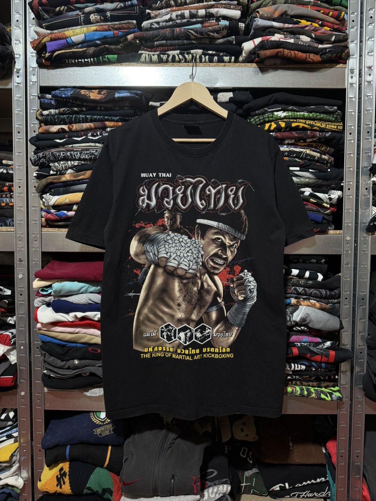 Japanese Brand × Vintage Vintage 90’s Muay Thai Martial Art Kickboxing T-Shirt Hype Size US L / EU 52-54 / 3 - 1 Thumbnail