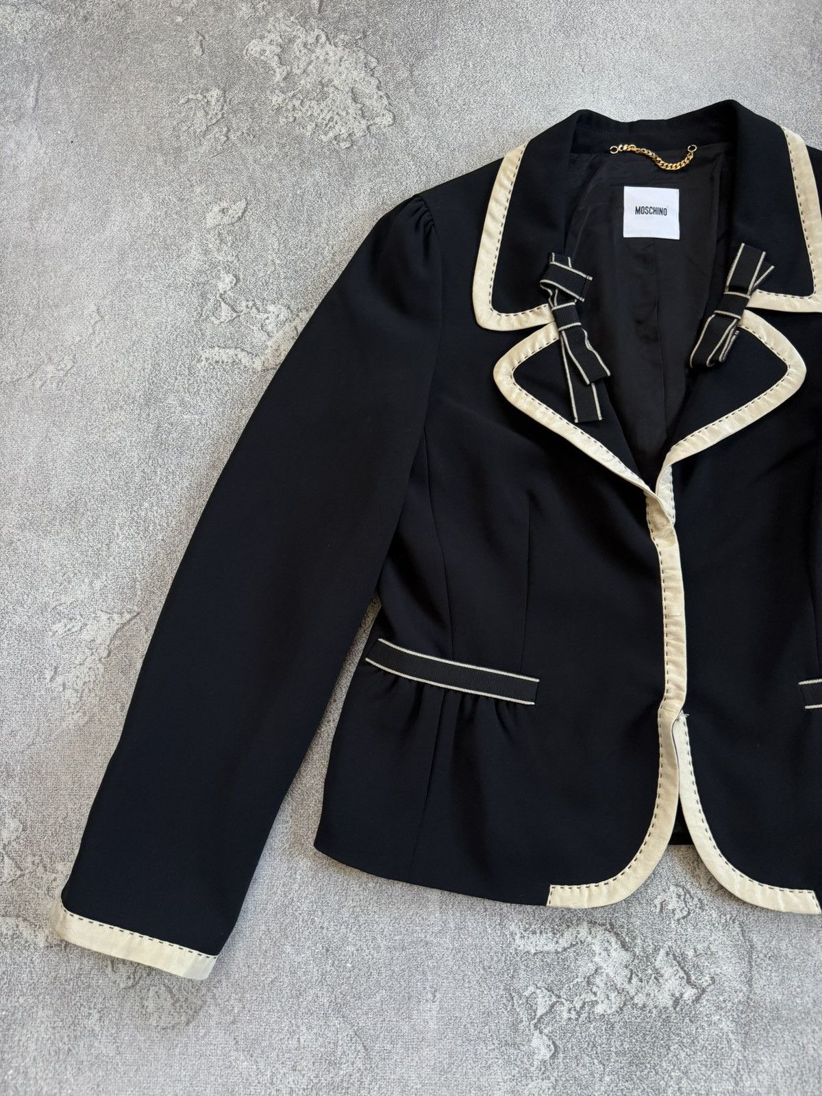 Moschino Moschino USA12/I46/F42 black blazer luxury jacket italy 🇮🇹 Size XL / US 12-14 / IT 48-50 - 8 Thumbnail