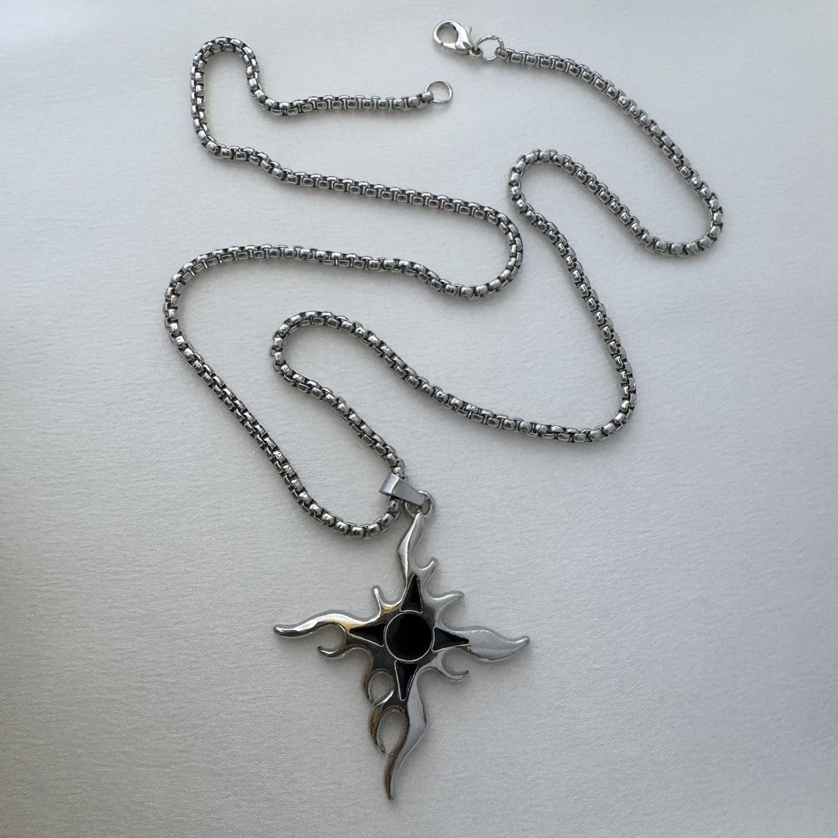 Other Flame Cross Pendant Necklace for Men Women,Unisex Style Size ONE SIZE - 5 Thumbnail