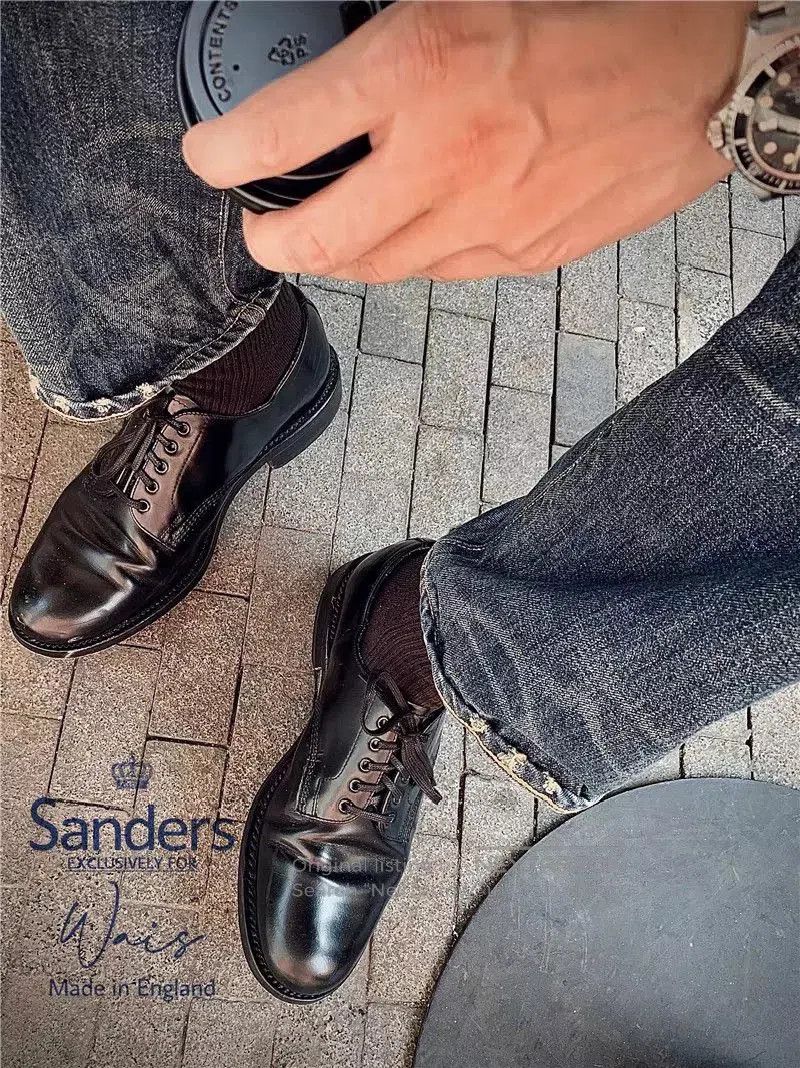 Sanders Sanders Military USN Service Shoes Black. Size US 8 / EU 41 - 1 Thumbnail