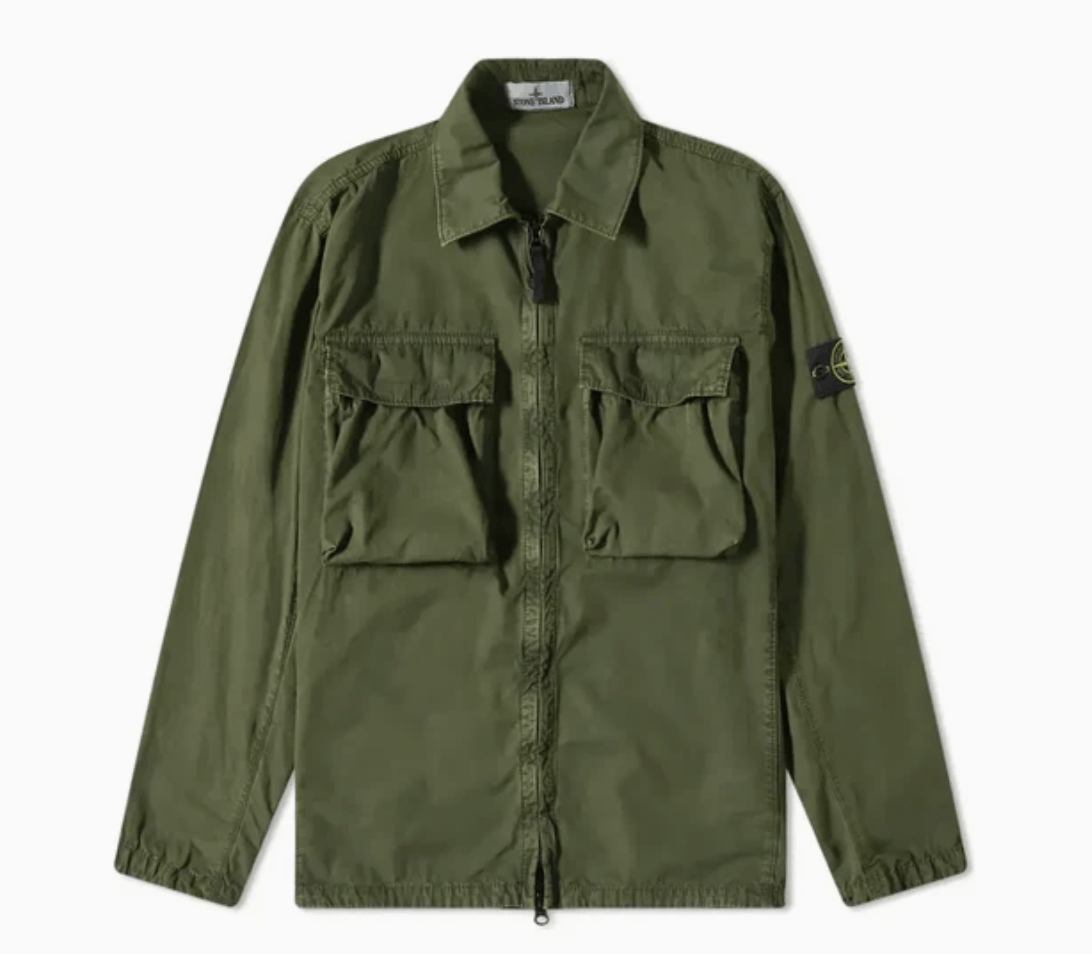 Stone Island Stone Island Ghost resin cotton popover hooded smock Black S Grailed