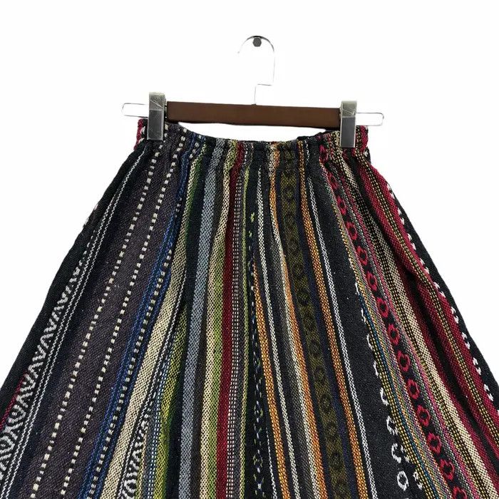 Vintage Vtg 90’ HAND KNIT Navajo Aztec Made In Nepal Skirt Bottom Size 24" / US 00 / IT 34 - 3 Thumbnail