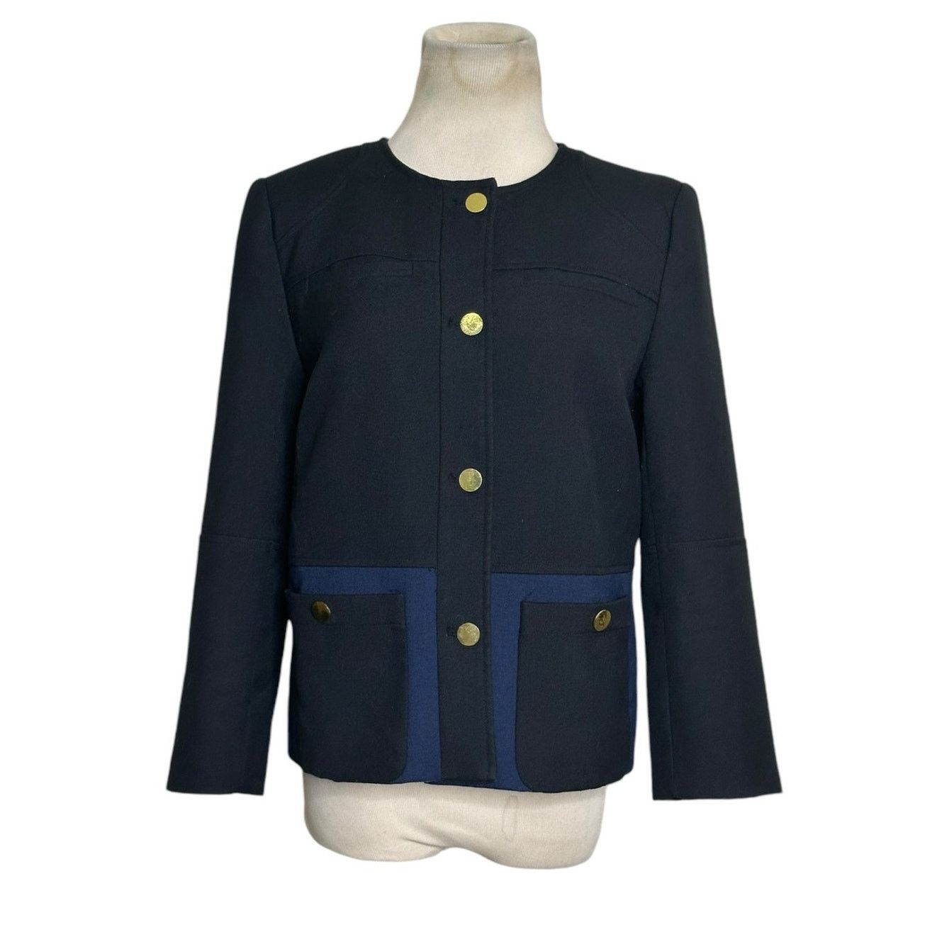 H&M H&M black blue gold buttons long sleeves blazer size 8 Size M / US 6-8 / IT 42-44 - 1 Thumbnail