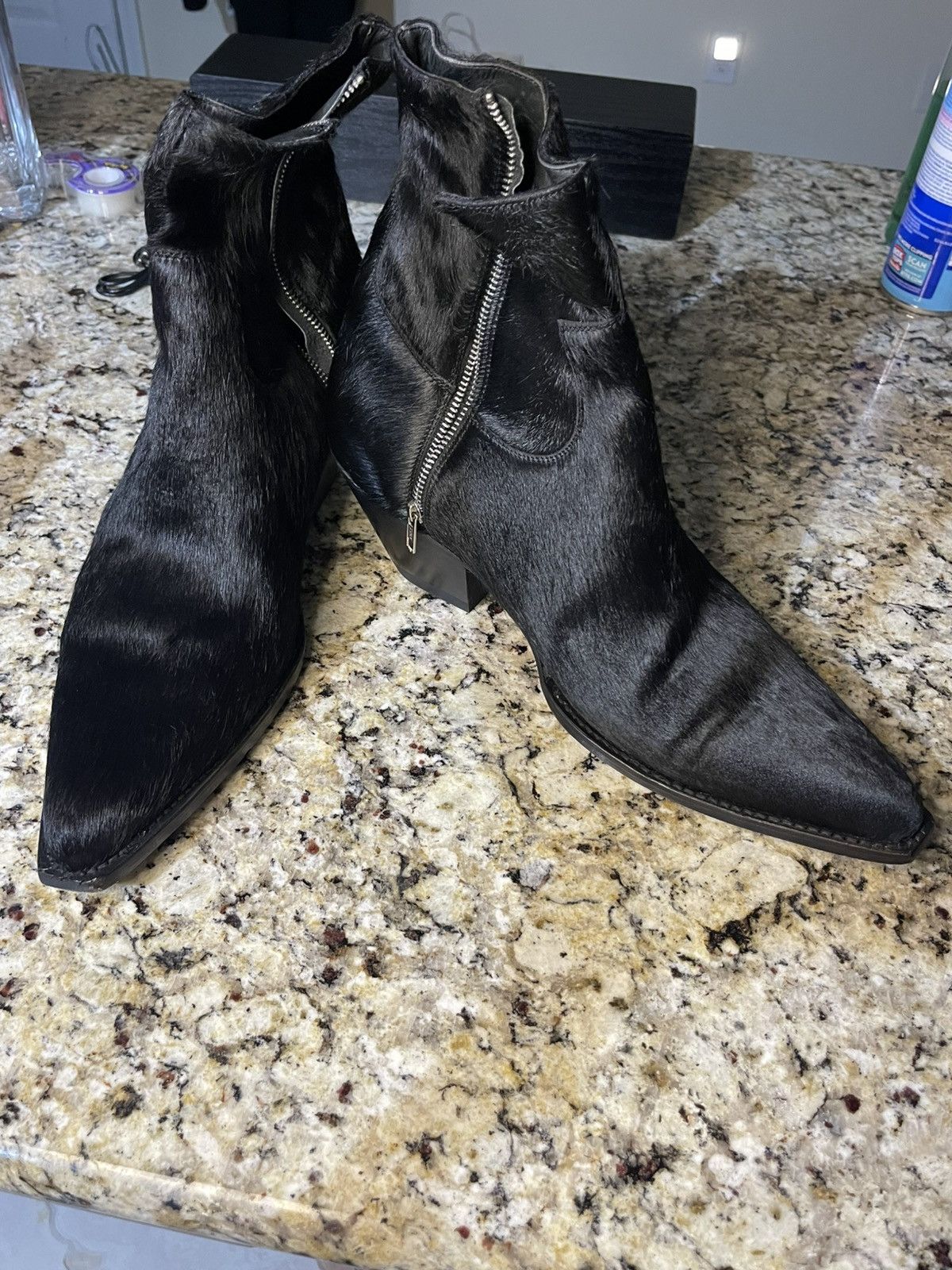 Other Black Cowhair Cowboy Boots Size US 13 / EU 46 - 2 Thumbnail