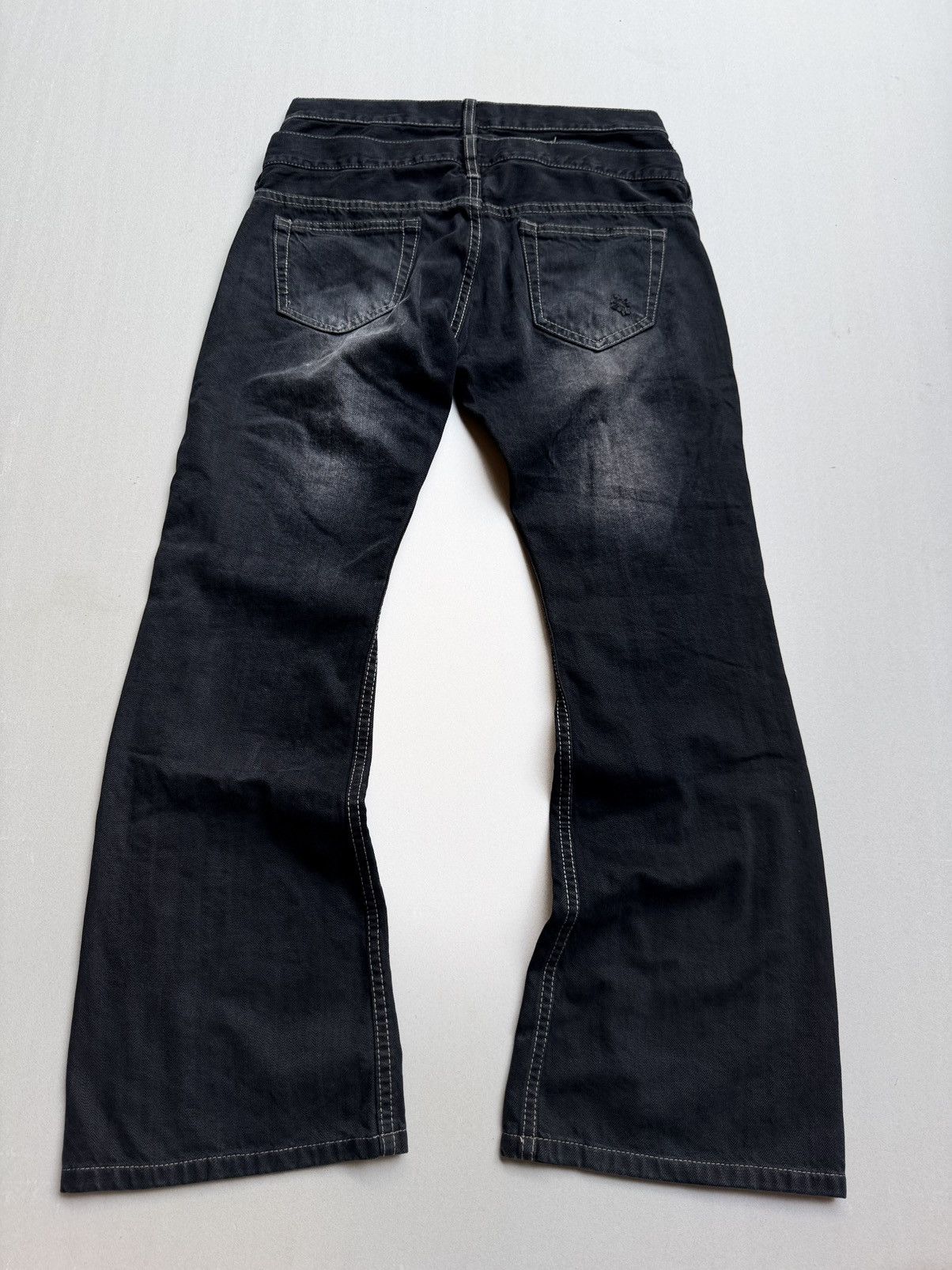 Japanese Brand Double waist flare jeans Size US 26 / EU 42 - 3 Thumbnail