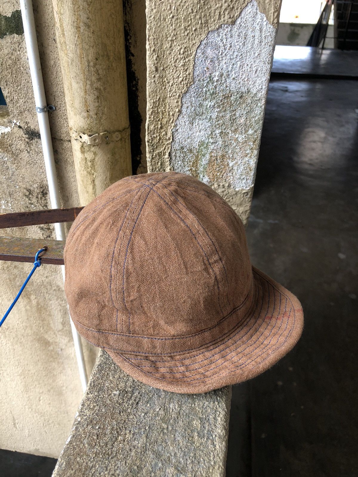 Buzz Rickson's Vintage 90s Buzz Rikson Army Brown Denim Cap Size ONE SIZE - 1 Thumbnail