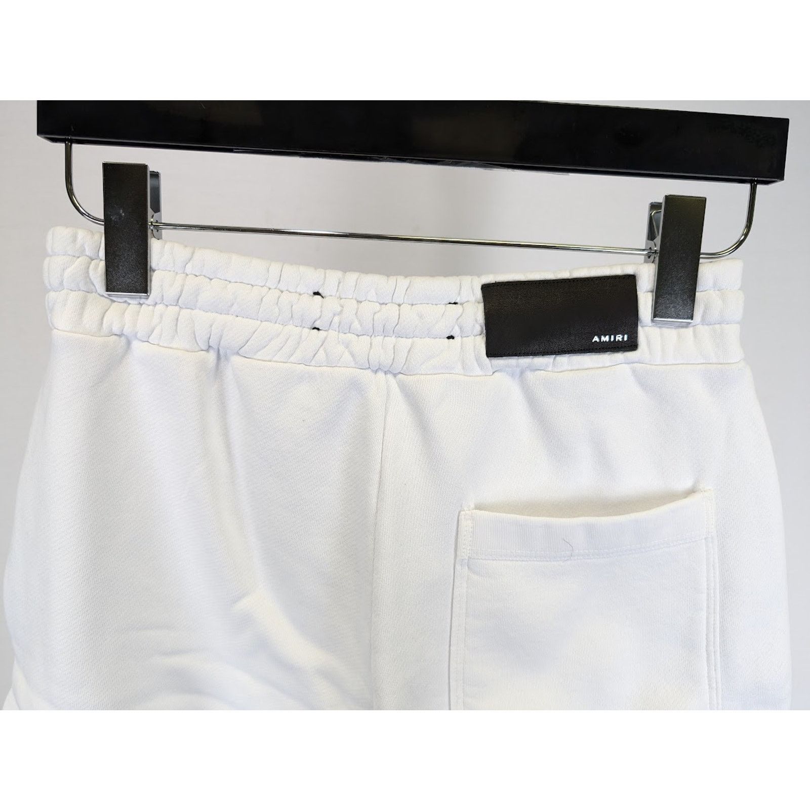 Amiri o1rshd1 MA Logo Sweatshorts in White Size US 30 / EU 46 - 16 Thumbnail