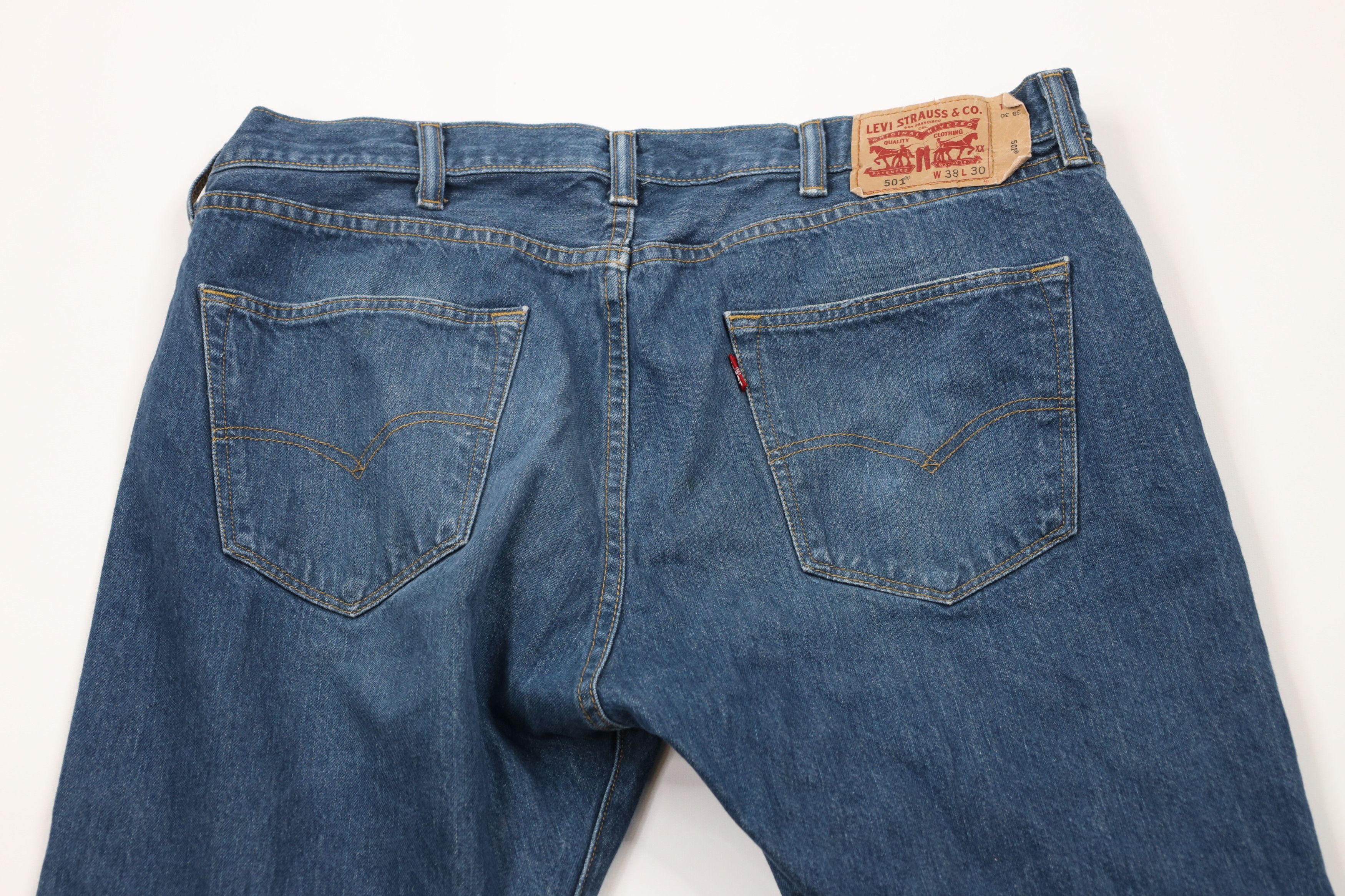 Levi's × Vintage Vintage Y2K Levis 501xx Button Fly Original Fit Denim Jeans Size US 38 / EU 54 - 10 Thumbnail