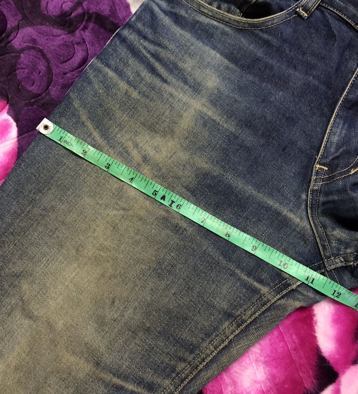 14th Addiction Changing times biker punk flare distressed denim Size US 31 - 10 Thumbnail