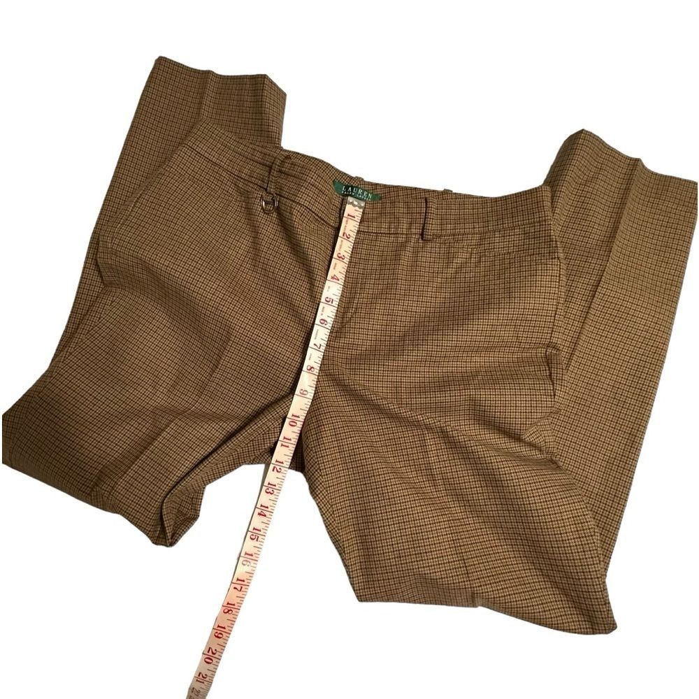 Lauren Ralph Lauren Vintage Lauren Tan Houndstooth Flannel Slimfit Dress Pants S Size 32" / US 10 / IT 46 - 9 Thumbnail