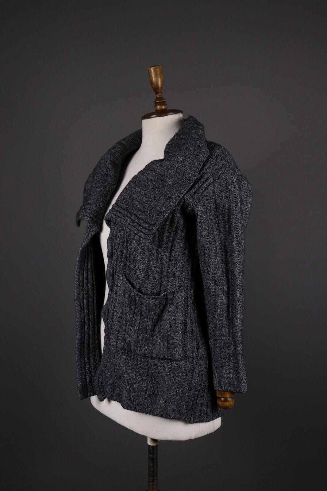 Designer Bitte Kai Rand Gray Merino Wool Knit Two Jacket Size S Size S / US 4 / IT 40 - 4 Thumbnail