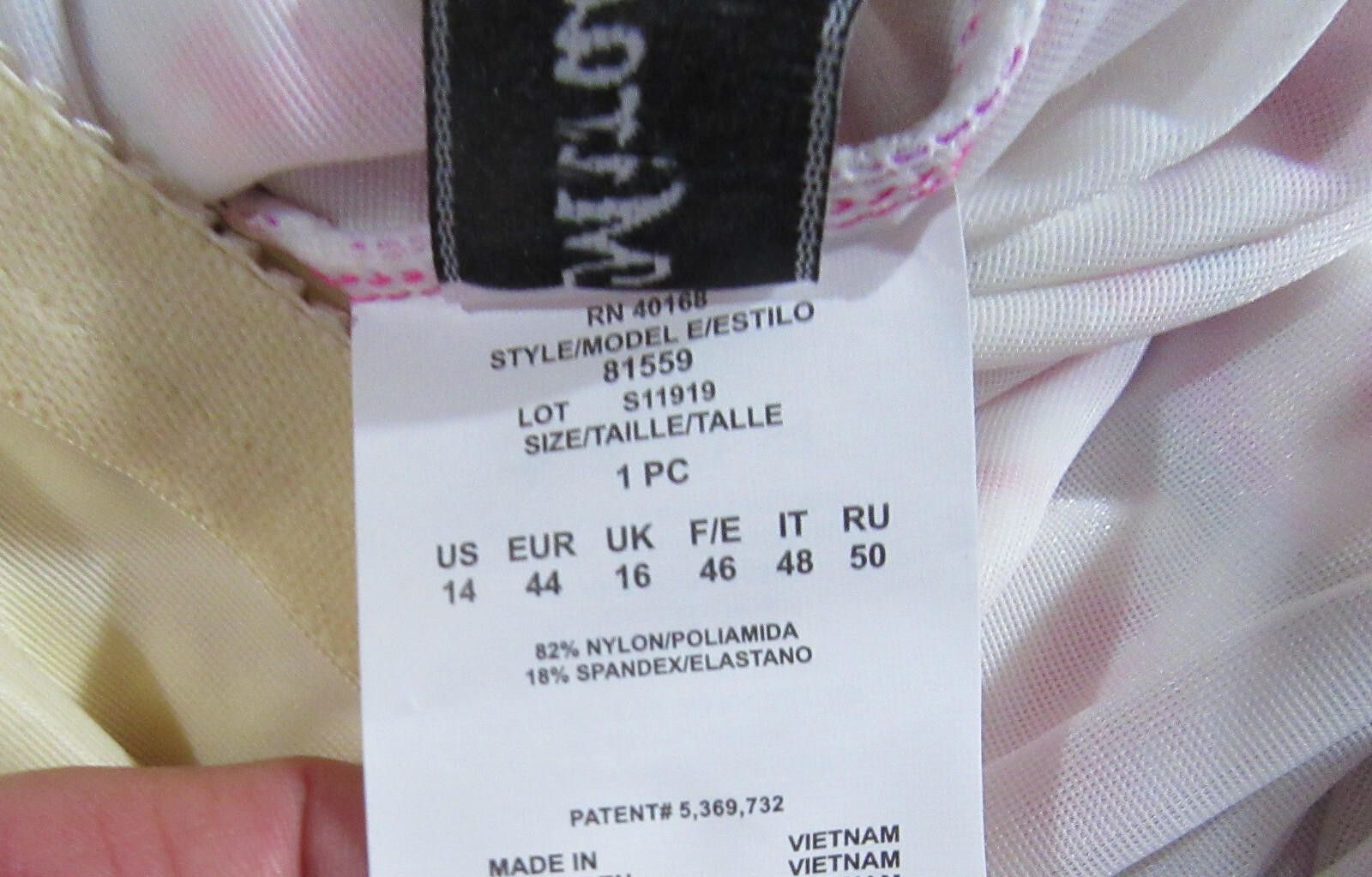Designer Miraclesuit Womens 2 Piece Swimsuit Pink Floral Size 14 Size ONE SIZE - 4 Thumbnail