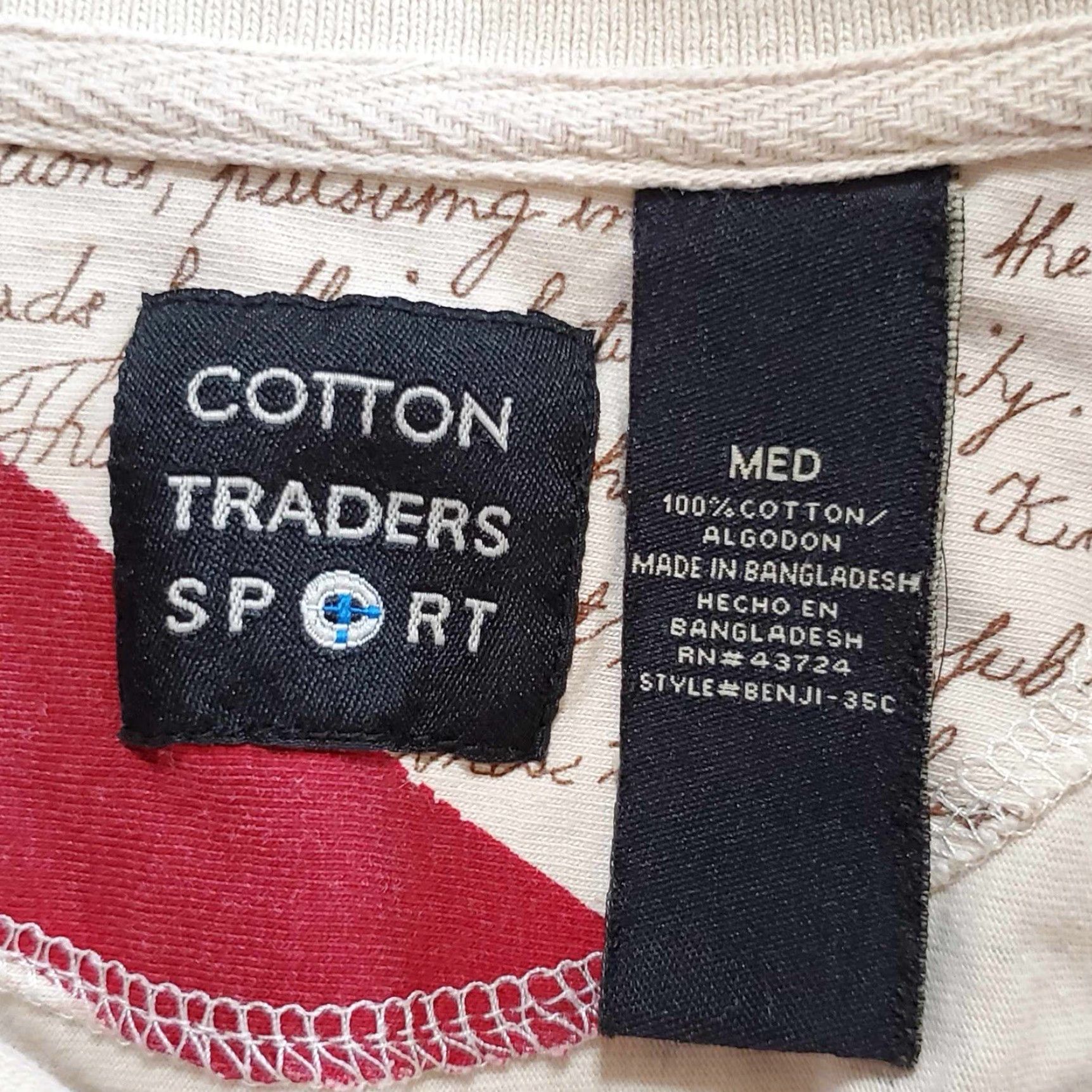 Cotton Traders VINTAGE American Summer Mens Patriotic American Flag Collar S/S Polo Shirt Medium M Red Cotton Traders Polo Mens Shirt Collar Flag Patriotic Summer Size US M / EU 48-50 / 2 - 2 Thumbnail
