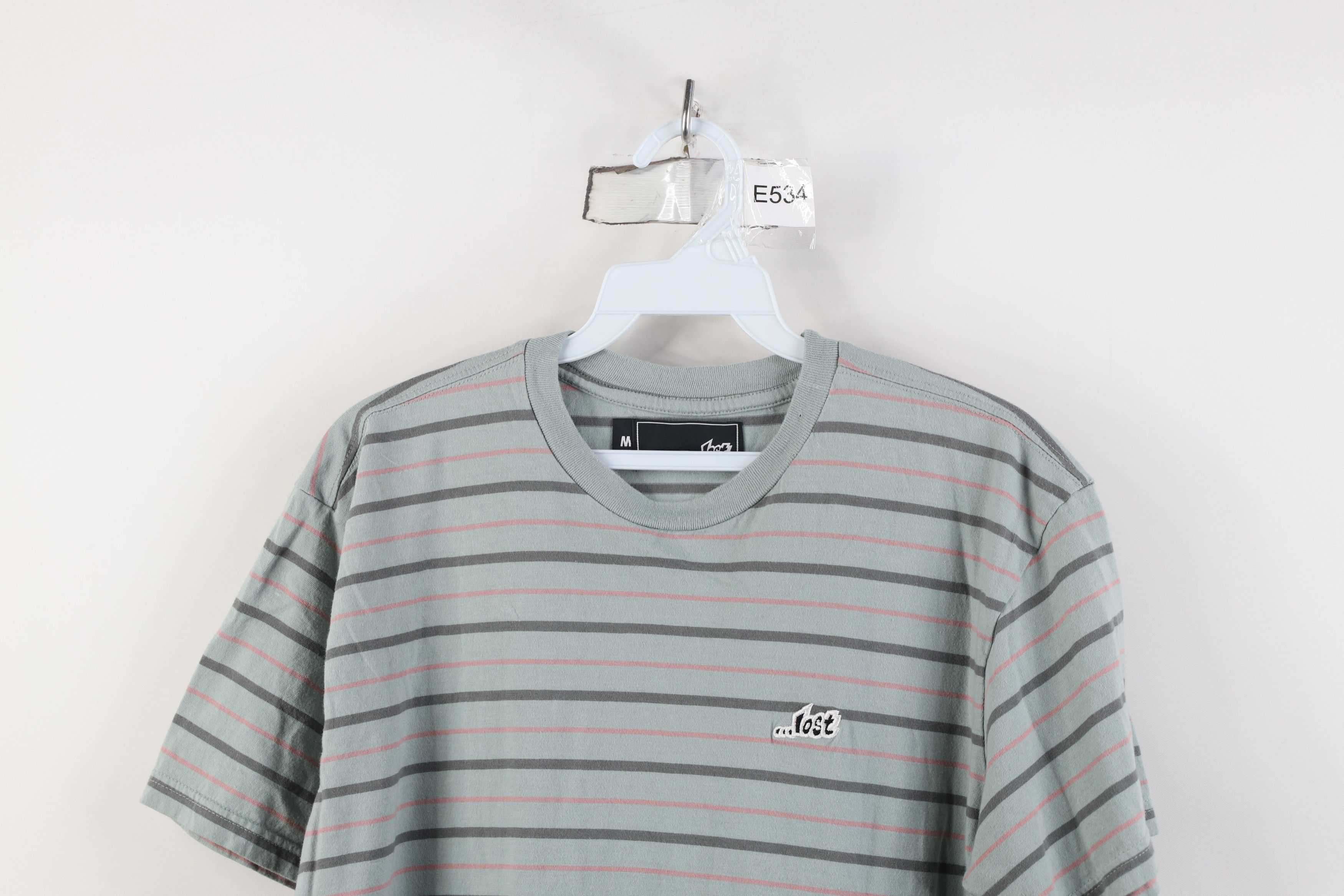 Vintage Vintage 90s Y2K Lost Skateboarding Spell Out Striped T-Shirt Size US M / EU 48-50 / 2 - 2 Thumbnail