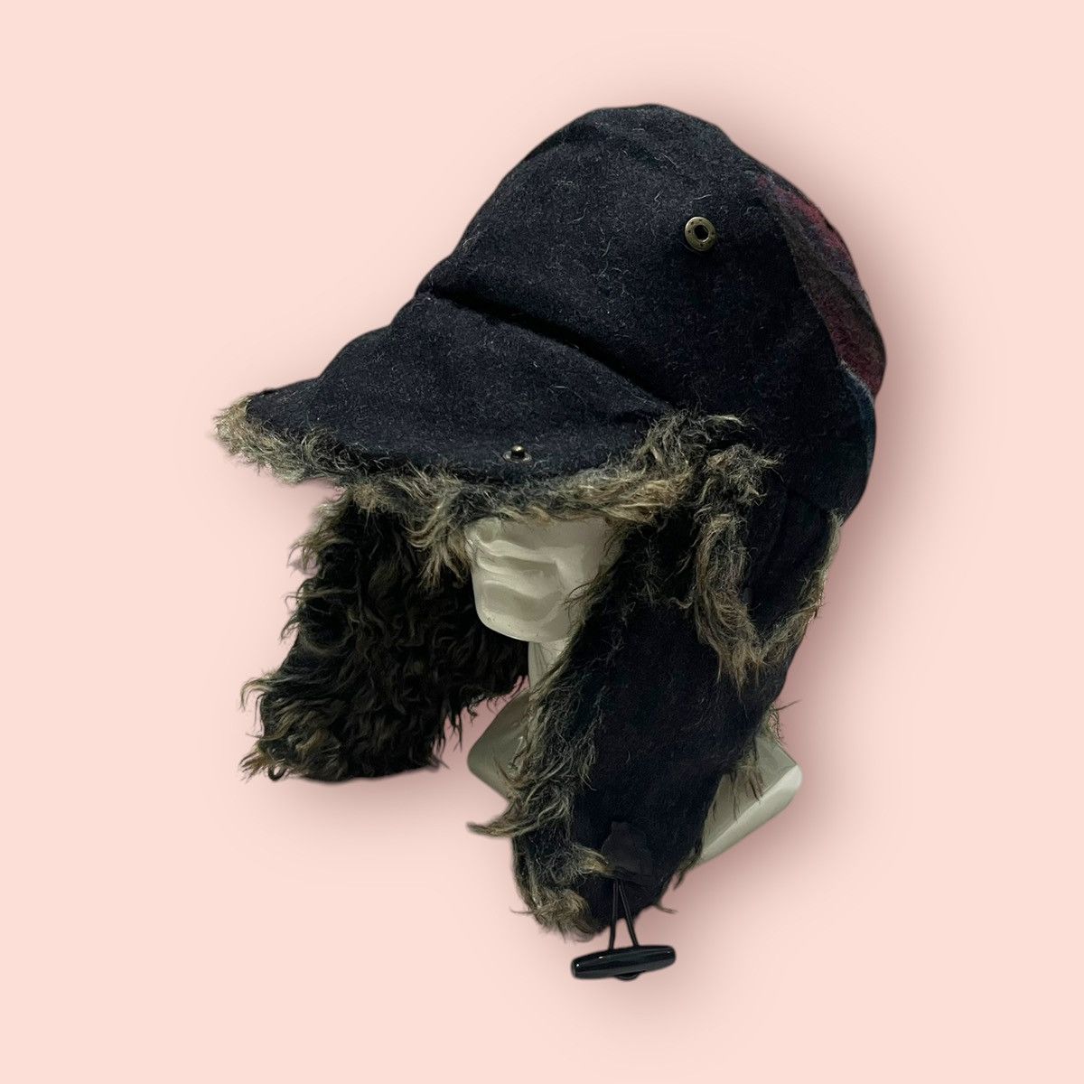 If Six Was Nine × Japanese Brand VINTAGE FAUX FUR TRAPPER HAT ALT BEANIE Size ONE SIZE - 7 Thumbnail