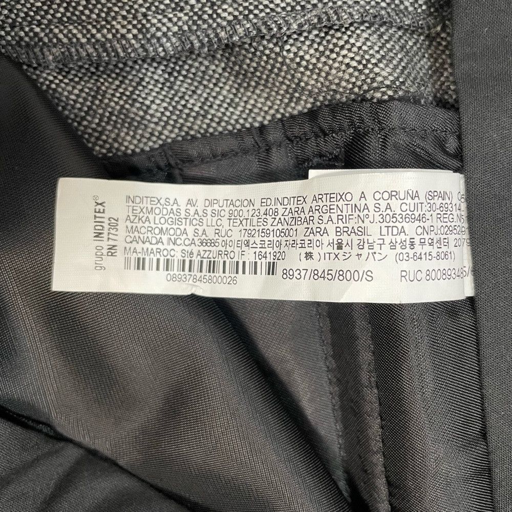 Zara New ZARA SRPLS Surplus Grey Tweed Wool Trousers Size S Size 27" / US 4 / IT 40 - 9 Thumbnail