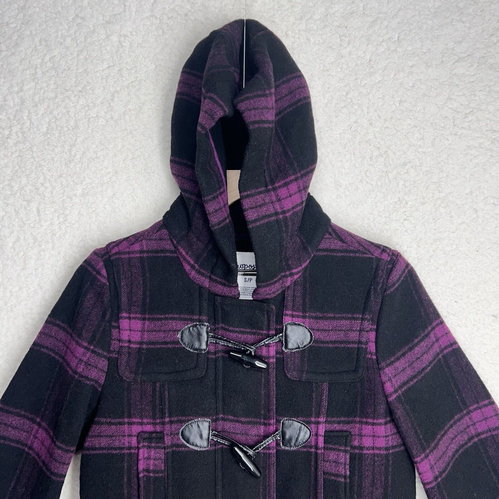 Aeropostale Aeropostale Eighty Seven Black & Purple Plaid Jacket Size S Size XS / US 0-2 / IT 36-38 - 3 Thumbnail