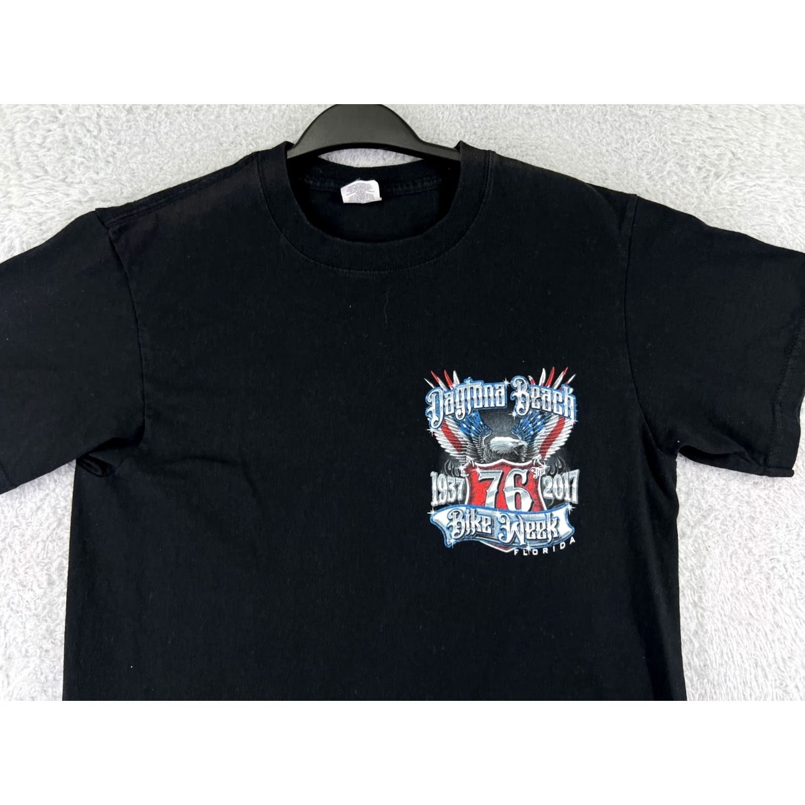 Vintage Bike Week Shirt Mens M Black Short Sleeve Crew Neck 76th 2017 Sports Logo, Motorcycle Theme Size US M / EU 48-50 / 2 - 6 Thumbnail