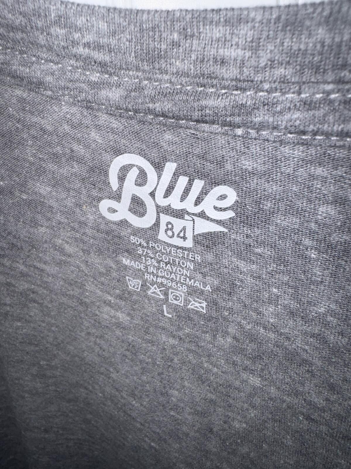 Other Blue 84 Gray Graphic Letter Buck T-Shirt Size L Size L / US 10 / IT 46 - 3 Thumbnail