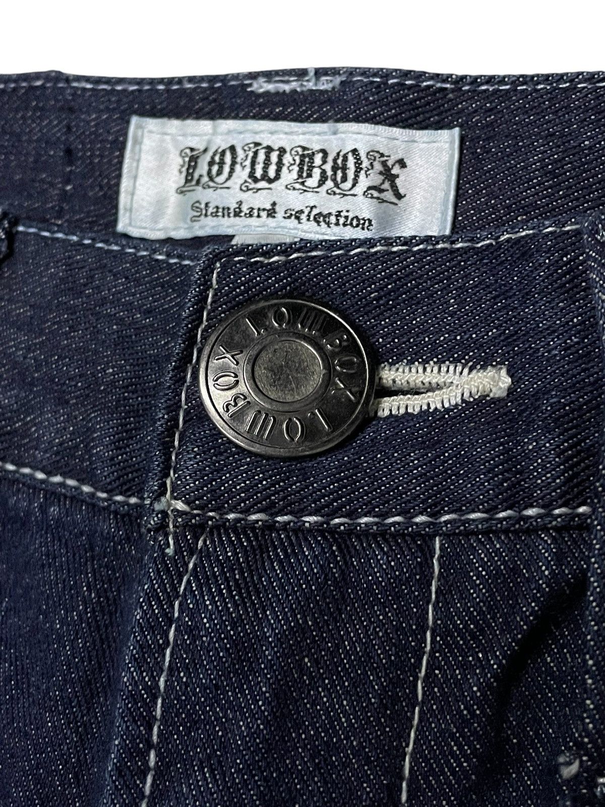 GOSTAR DE FUGA × LOWBOX Lowbox Japan Indigo Wash Contrast Stitched Straight Jeans Size US 31 - 12 Thumbnail
