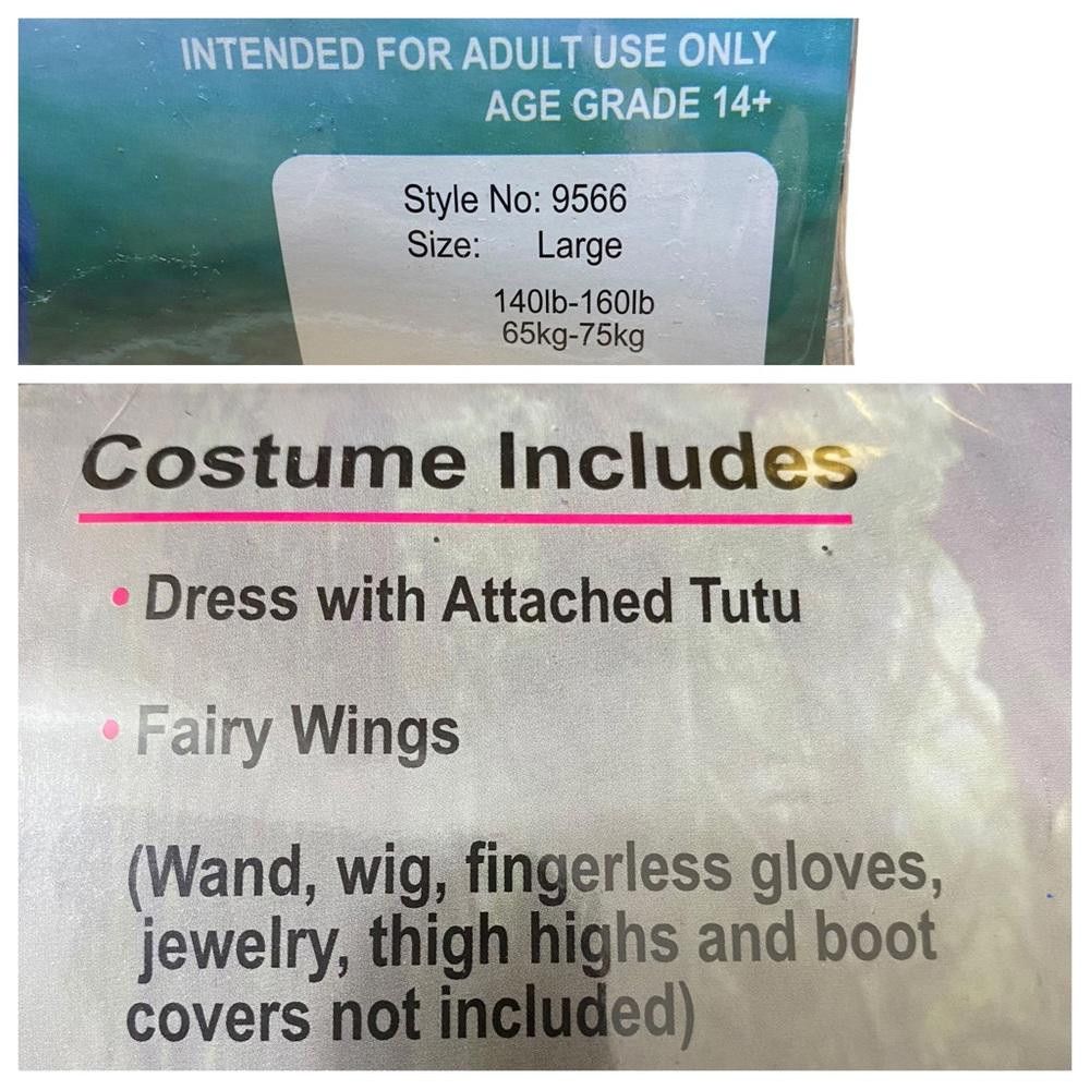Designer Sparkling Fairy Costume with Wings Size ONE SIZE - 11 Thumbnail