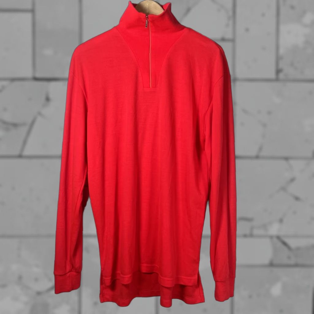 Obermeyer VINTAGE Obermeyer Sport Shirt Adult L Neon Orange Ski Pullover Zip Mens Size US L / EU 52-54 / 3 - 1 Thumbnail