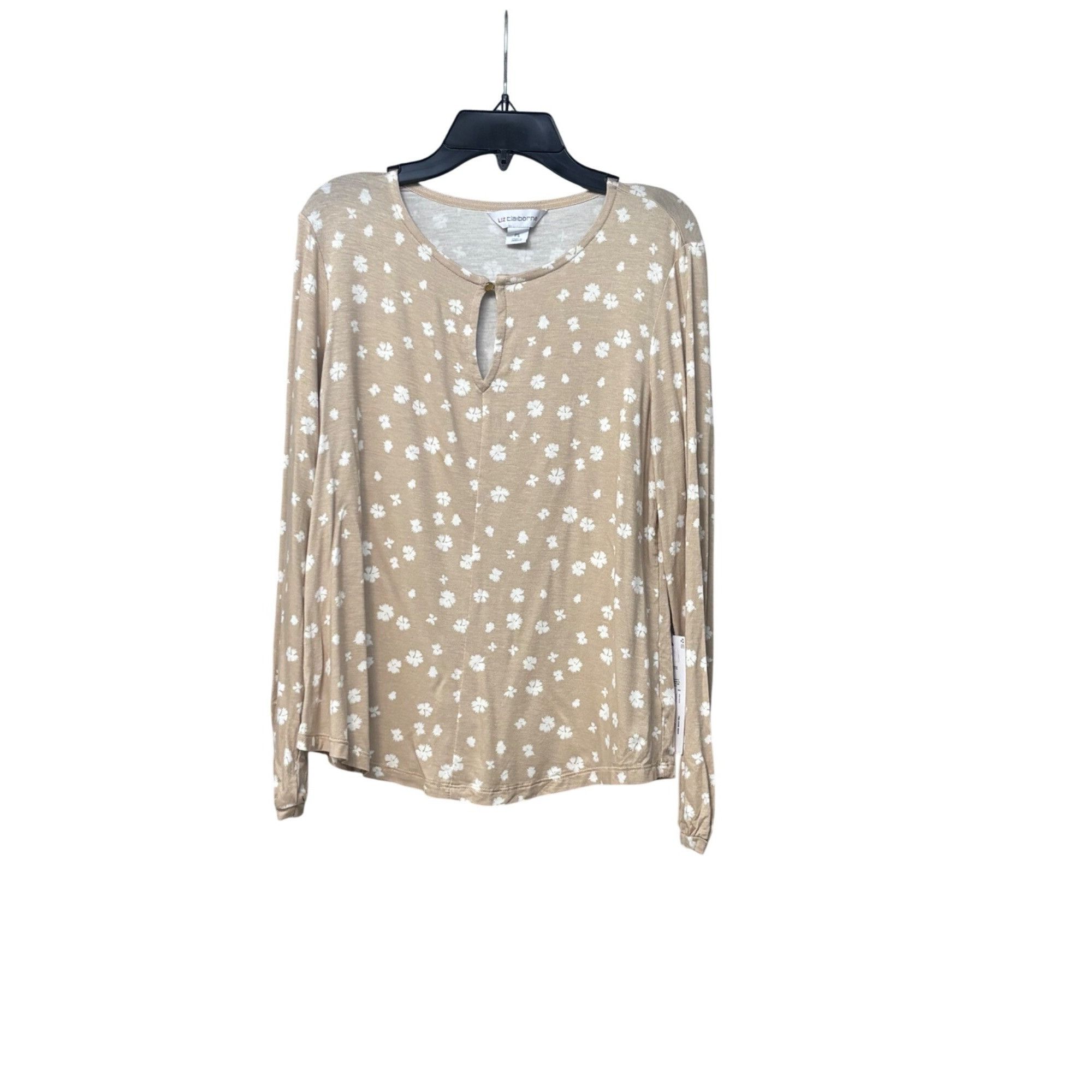 Liz Claiborne Liz Claiborne Petite Gathered Sleeve Cuffs, Rayon Top, Flora Size ONE SIZE - 11 Thumbnail