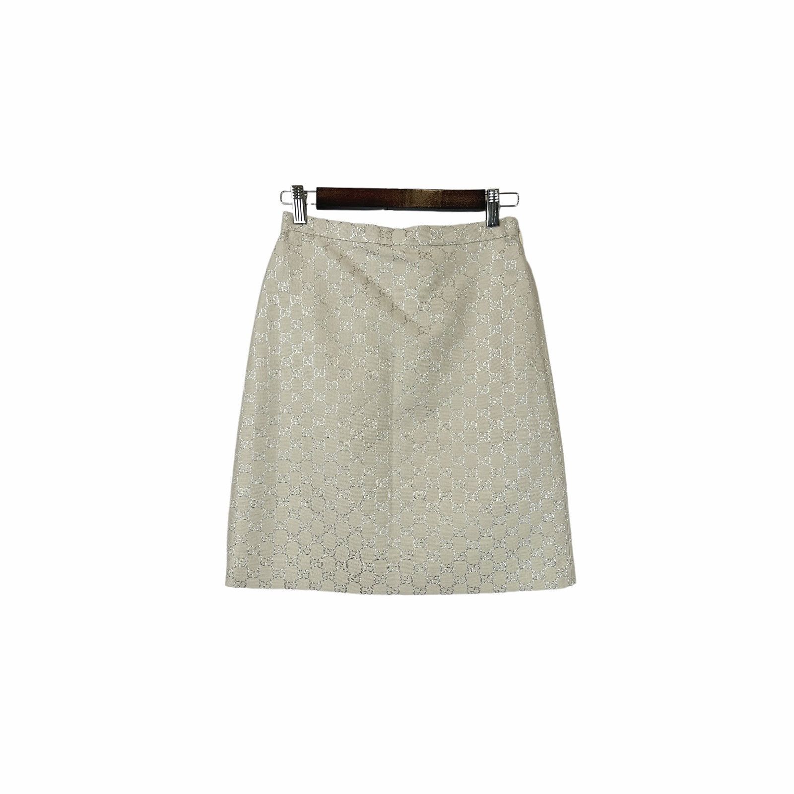 Gucci Gucci GG Logo Wool Silk Mini Skirt IT 38 Size 26" / US 2 / IT 38 - 1 Thumbnail