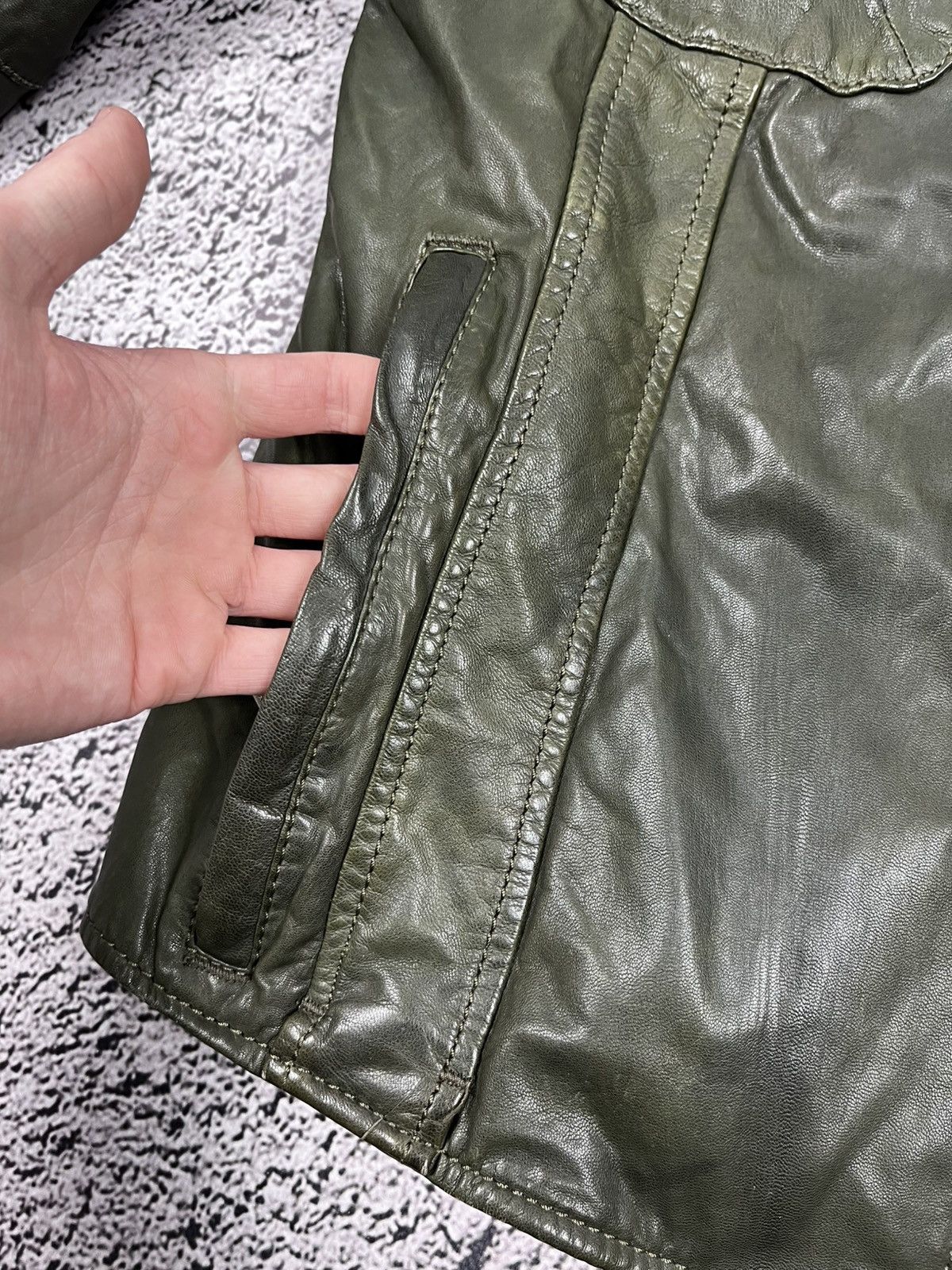 Other Vintage Y2K Leather flight jacket aviator avantgarde size 40 Size M / US 6-8 / IT 42-44 - 7 Thumbnail