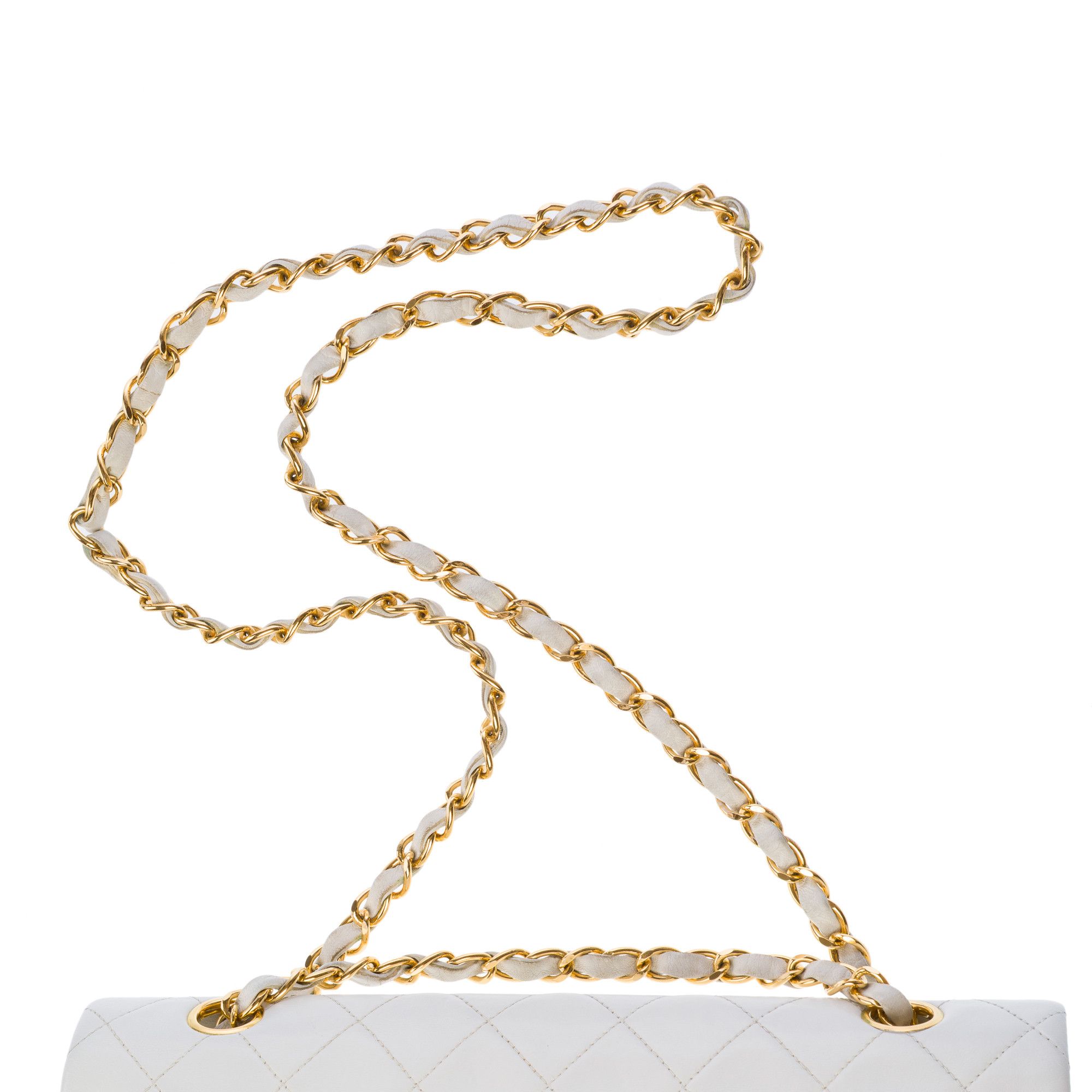 Chanel Chanel Timeless Classique in White Leather Size ONE SIZE - 9 Thumbnail
