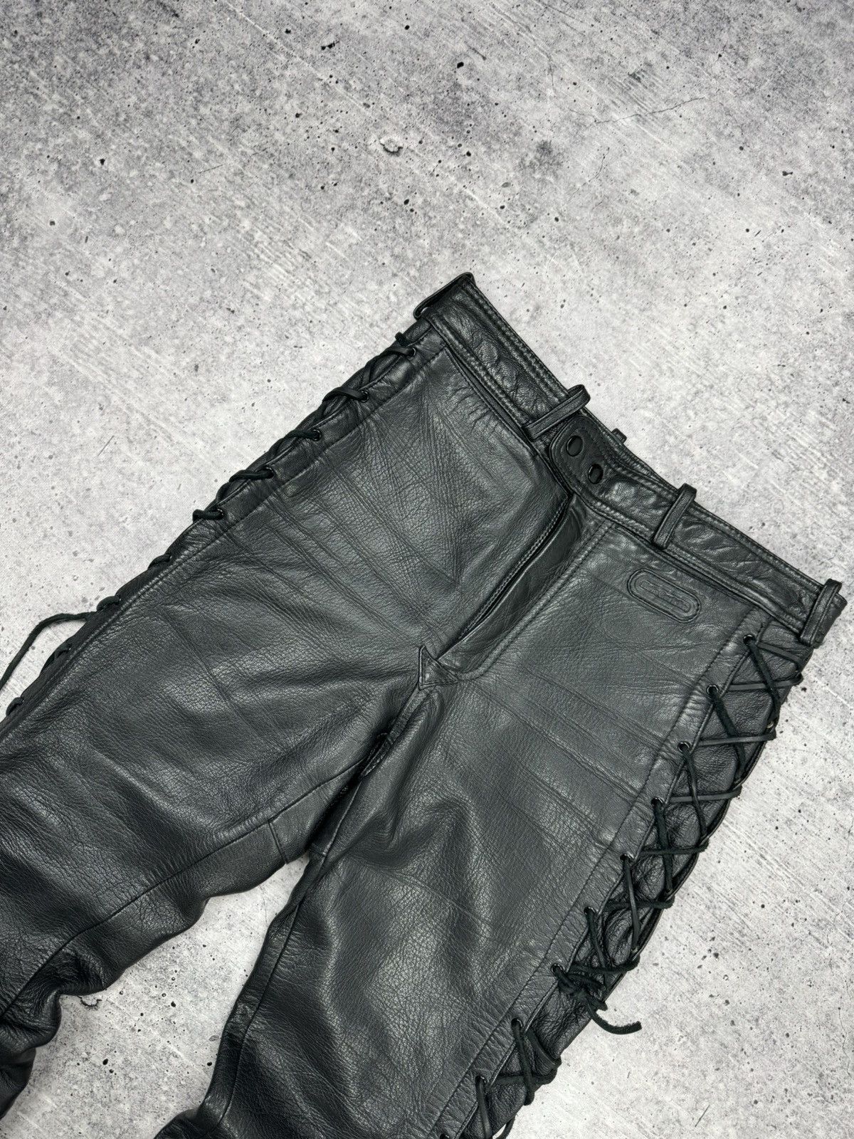 Genuine Leather Vintage 90’s Y2K Style Casual Cowboy Genuine Leather Pants Size US 30 / EU 46 - 6 Thumbnail